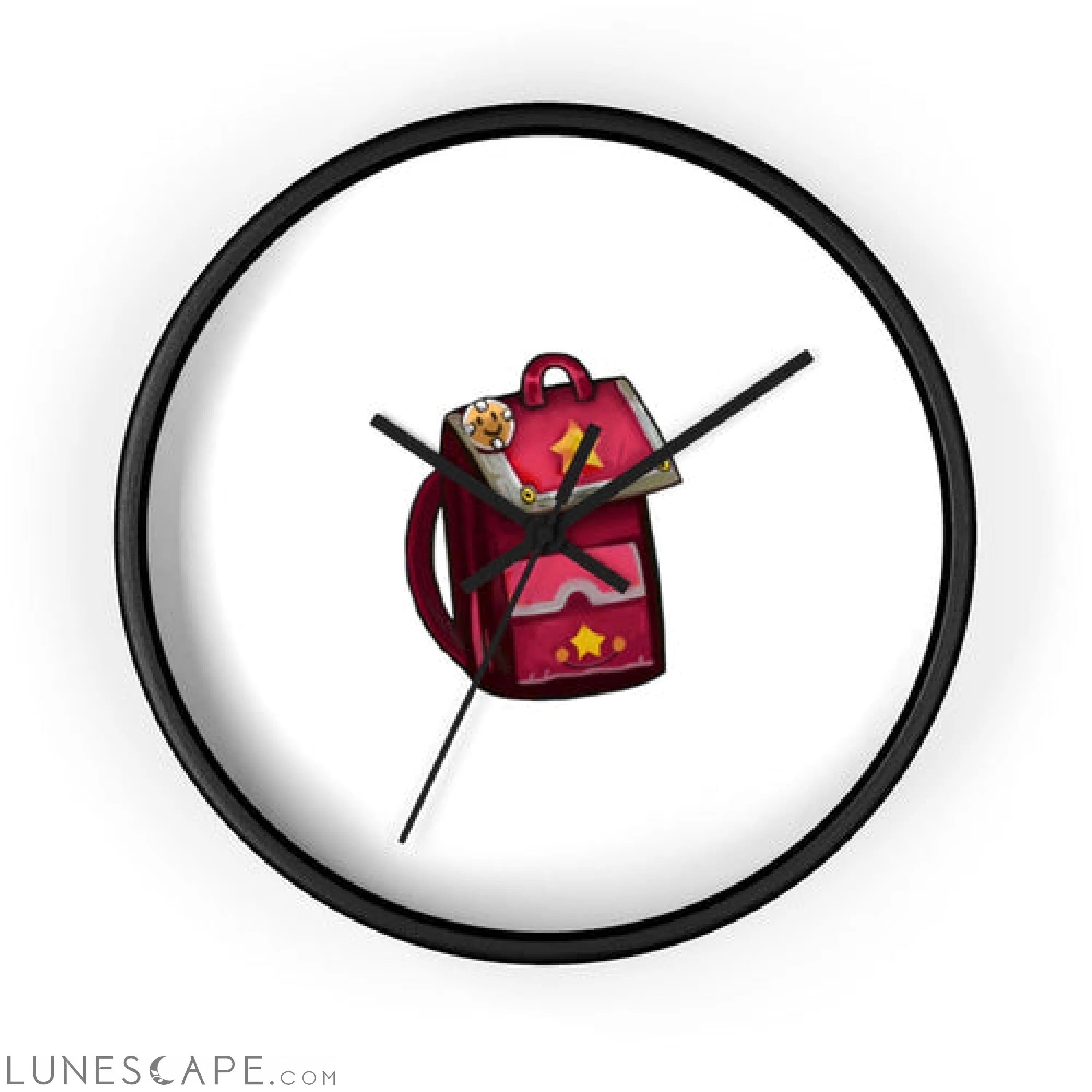 Pink Bag Wall clock LUNESCAPE