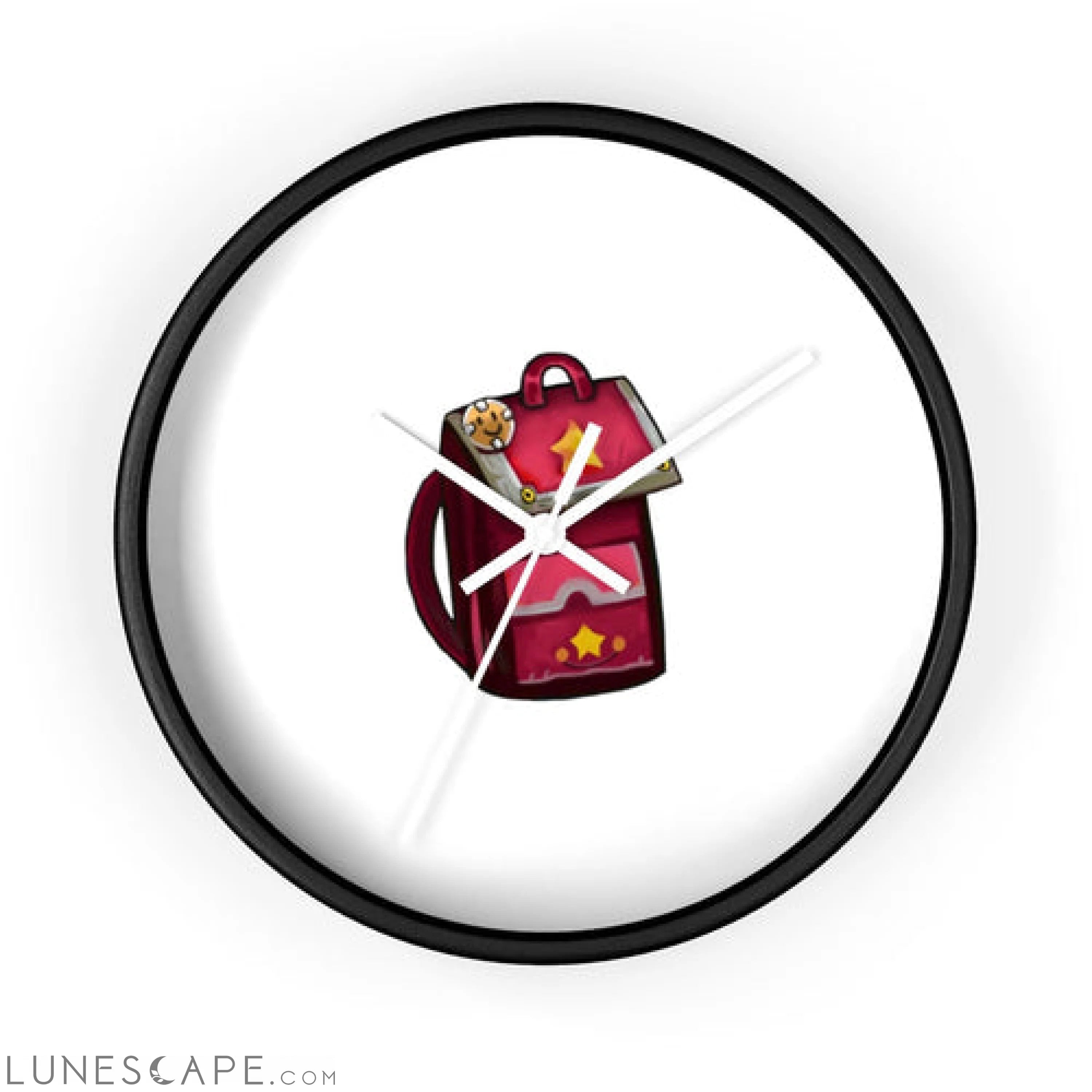 Pink Bag Wall clock LUNESCAPE