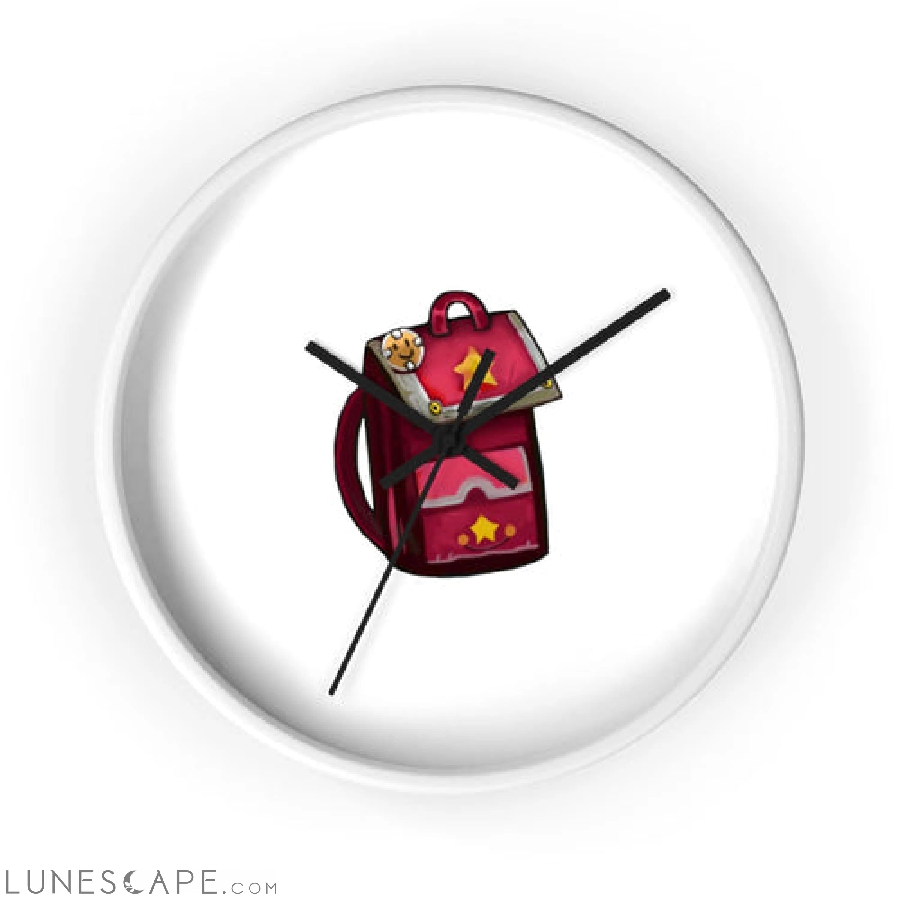 Pink Bag Wall clock LUNESCAPE