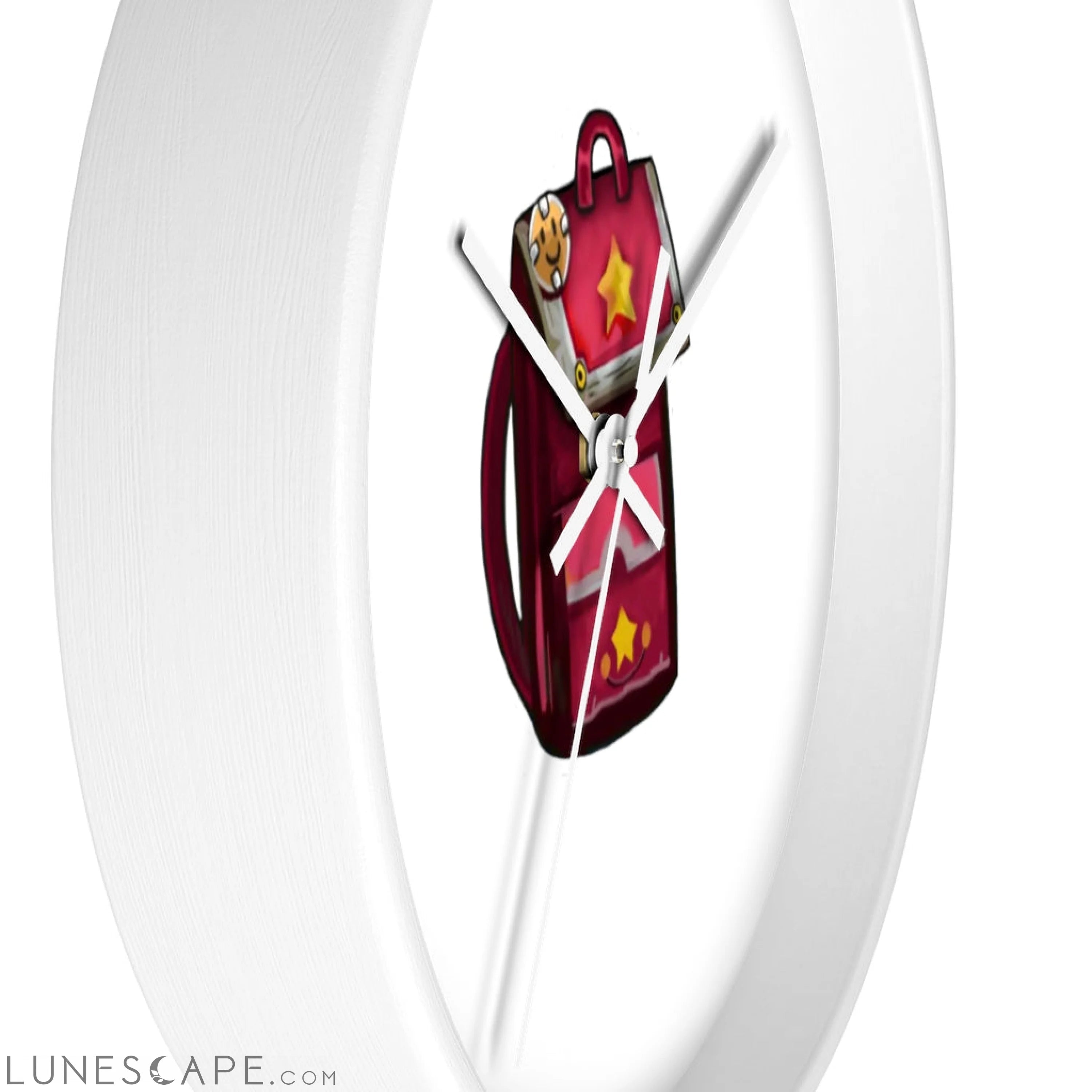 Pink Bag Wall clock LUNESCAPE