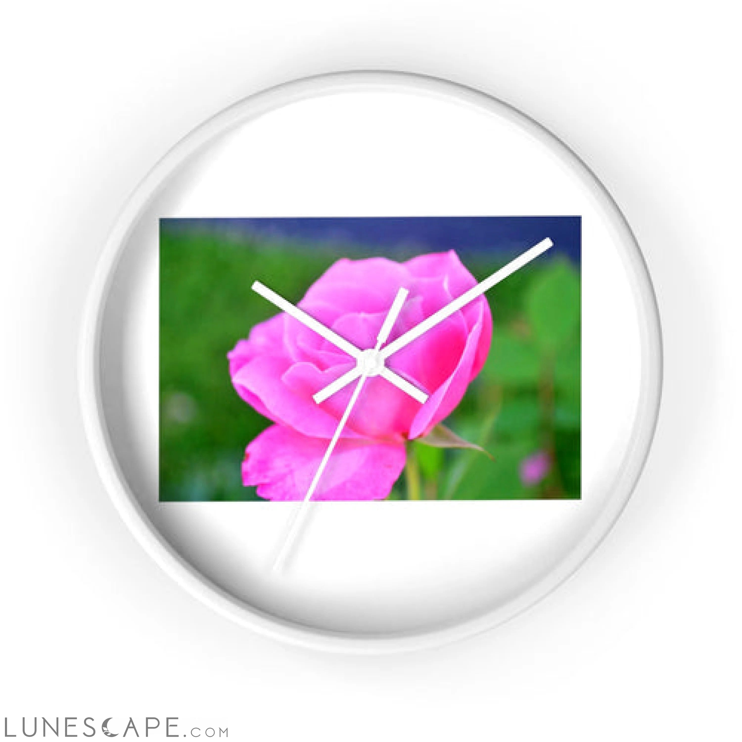 Pink Flower Wall clock LUNESCAPE
