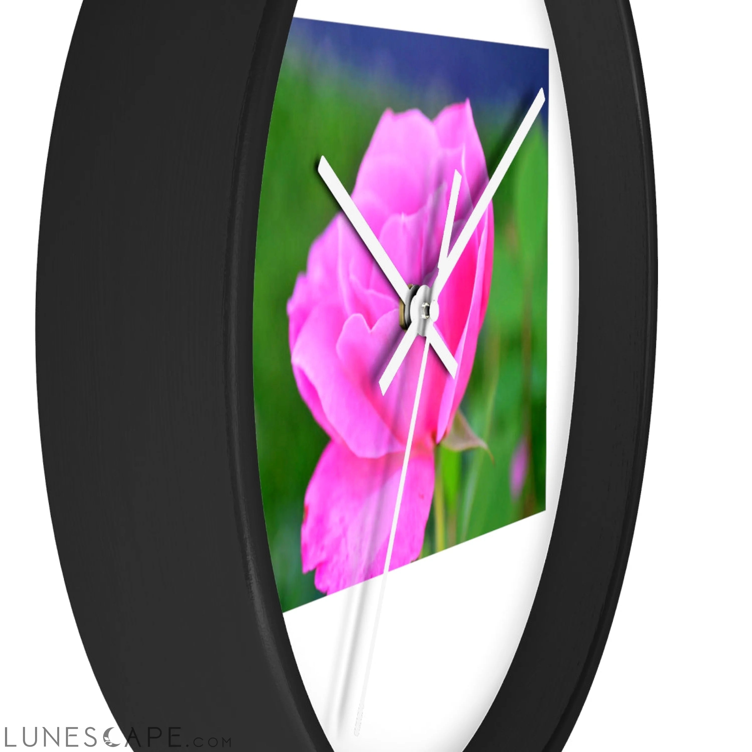 Pink Flower Wall clock LUNESCAPE