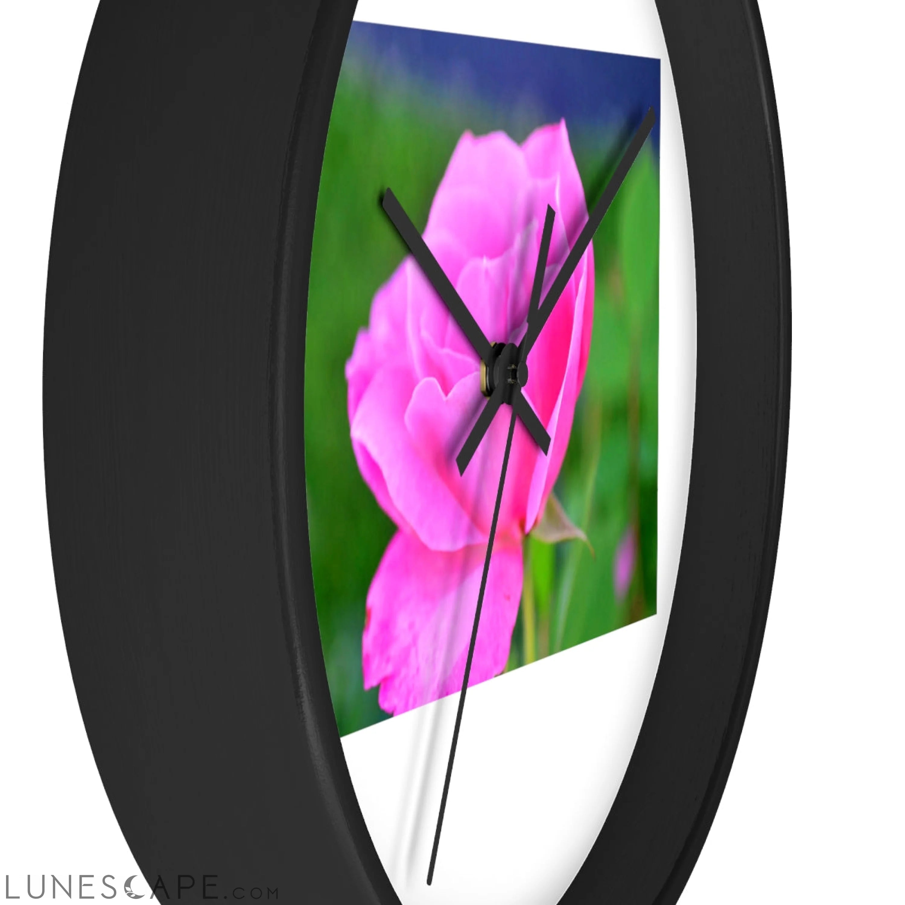 Pink Flower Wall clock LUNESCAPE