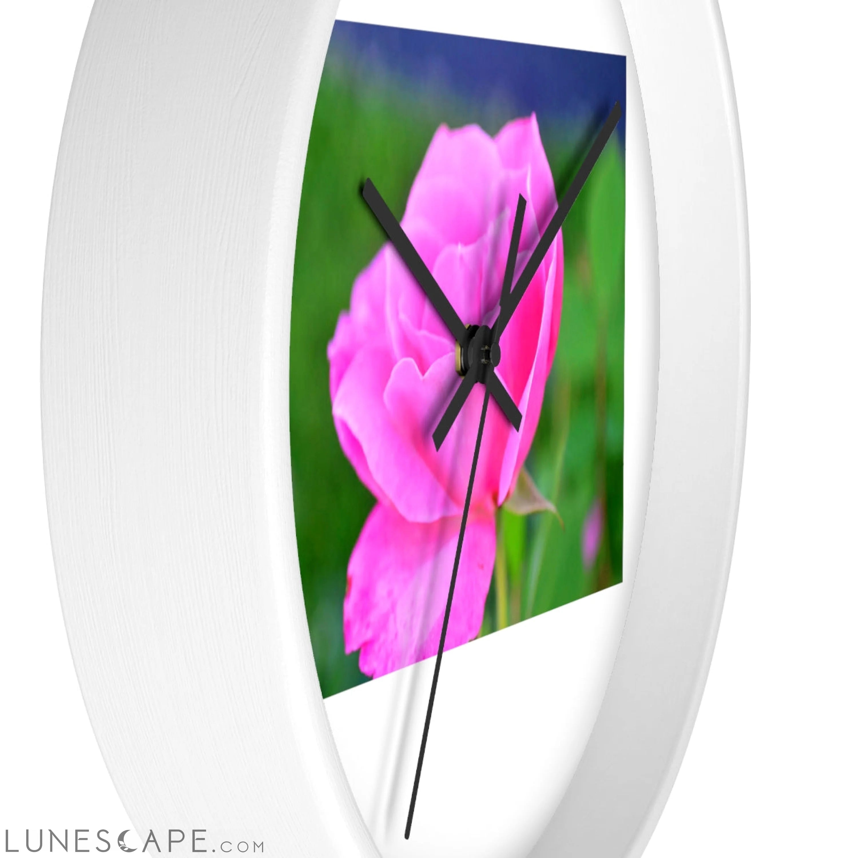 Pink Flower Wall clock LUNESCAPE