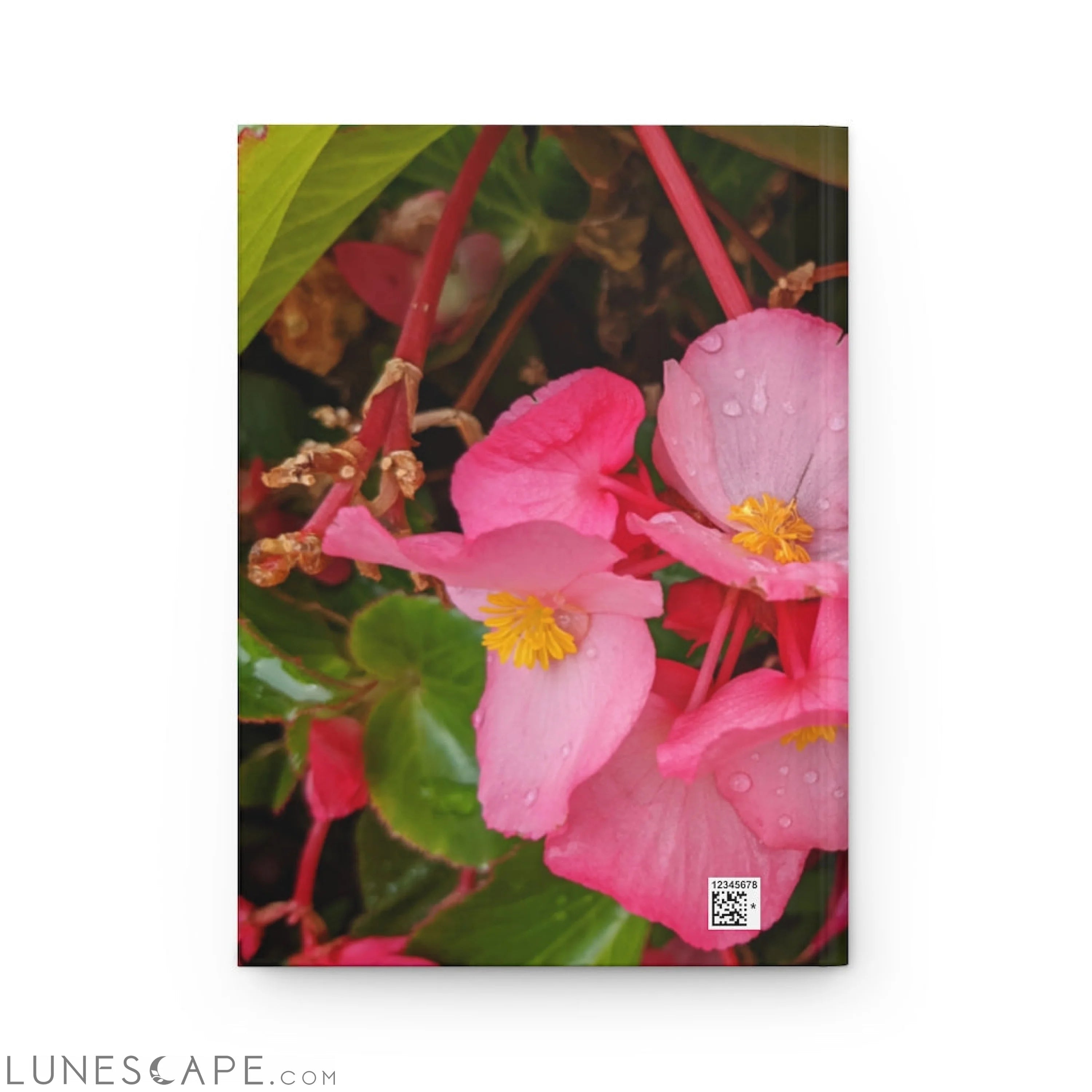 Pink Flowers Hardcover Journal Matte LUNESCAPE