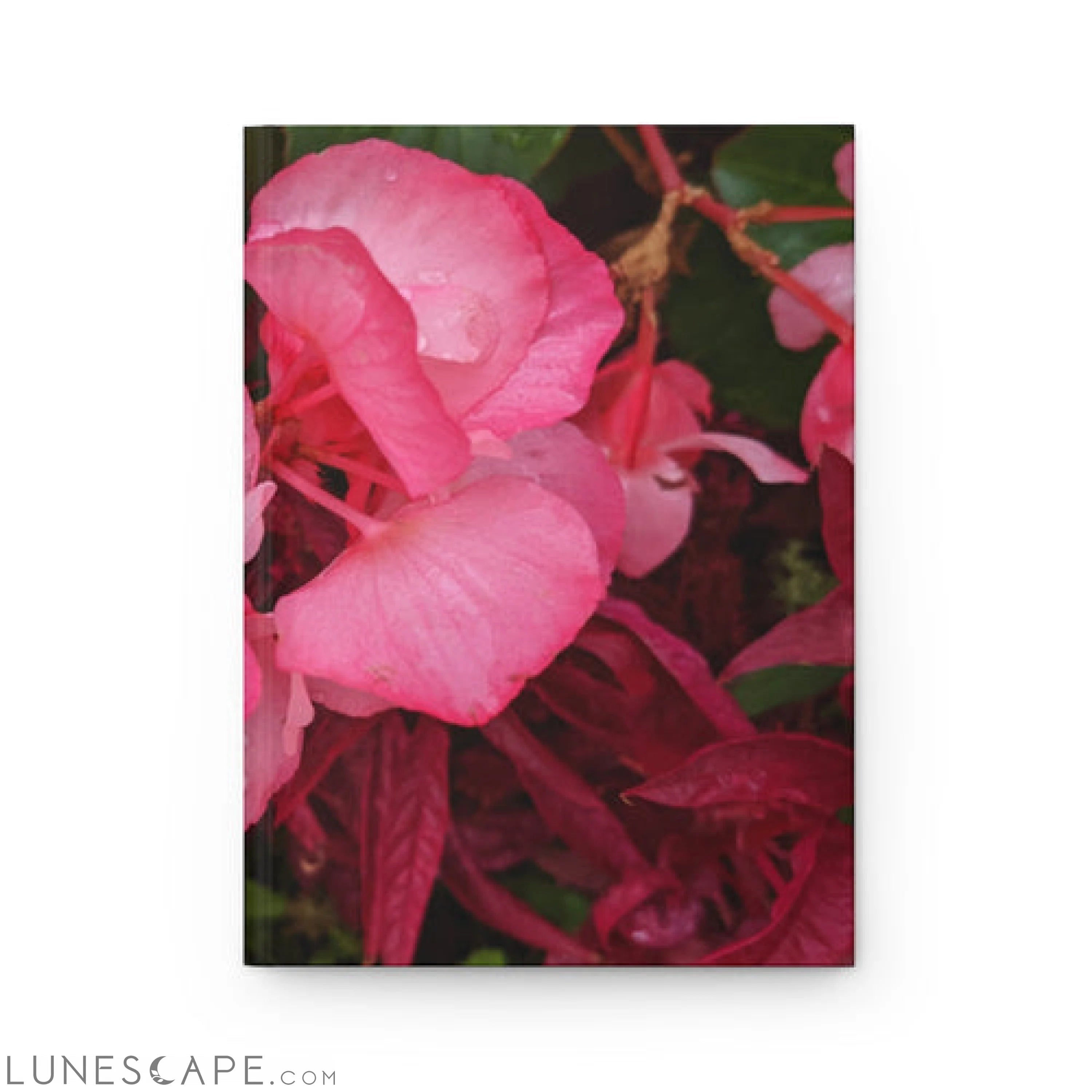 Pink Flowers Hardcover Journal Matte LUNESCAPE