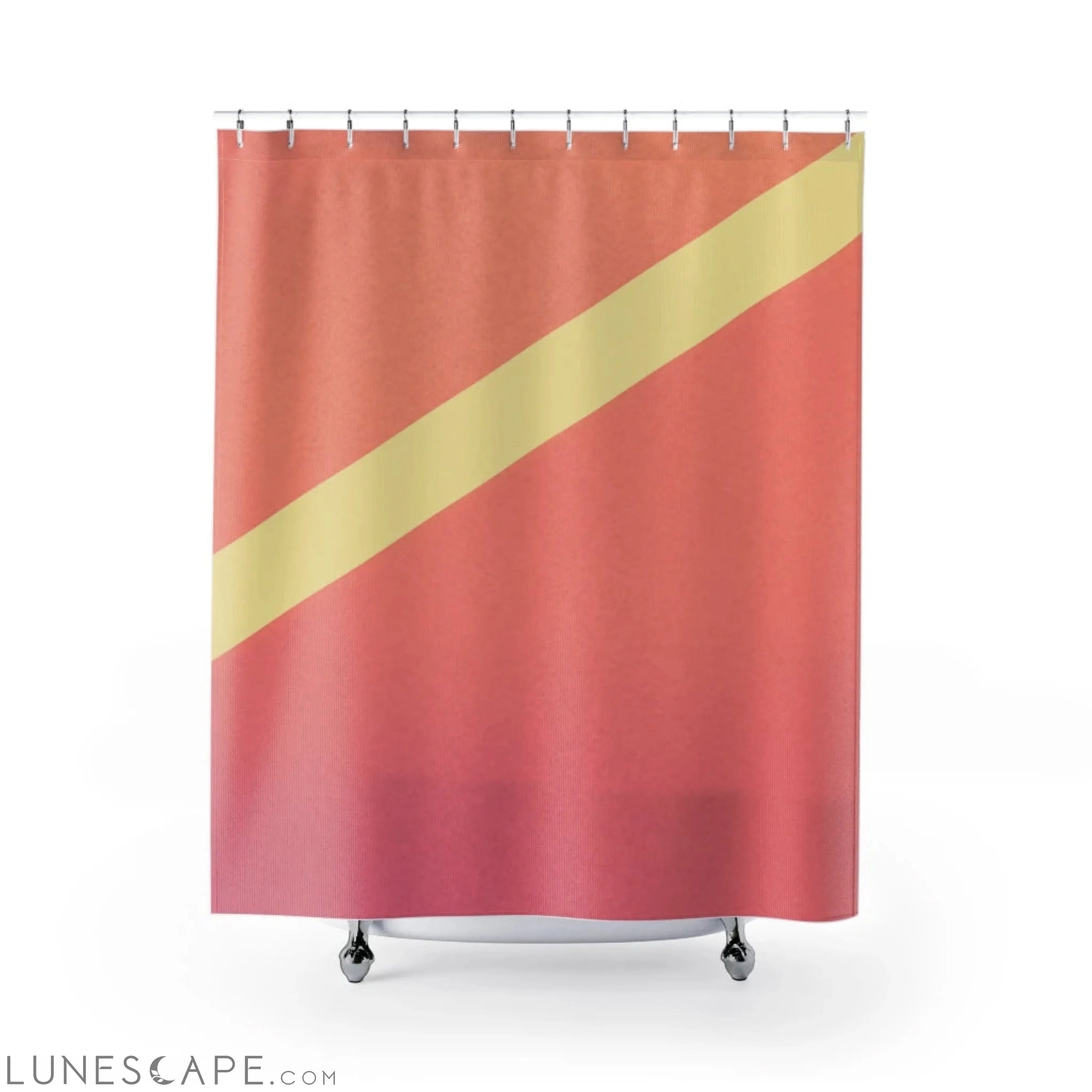 Pink Gradient Abstract Shower Curtains Home Decor LUNESCAPE