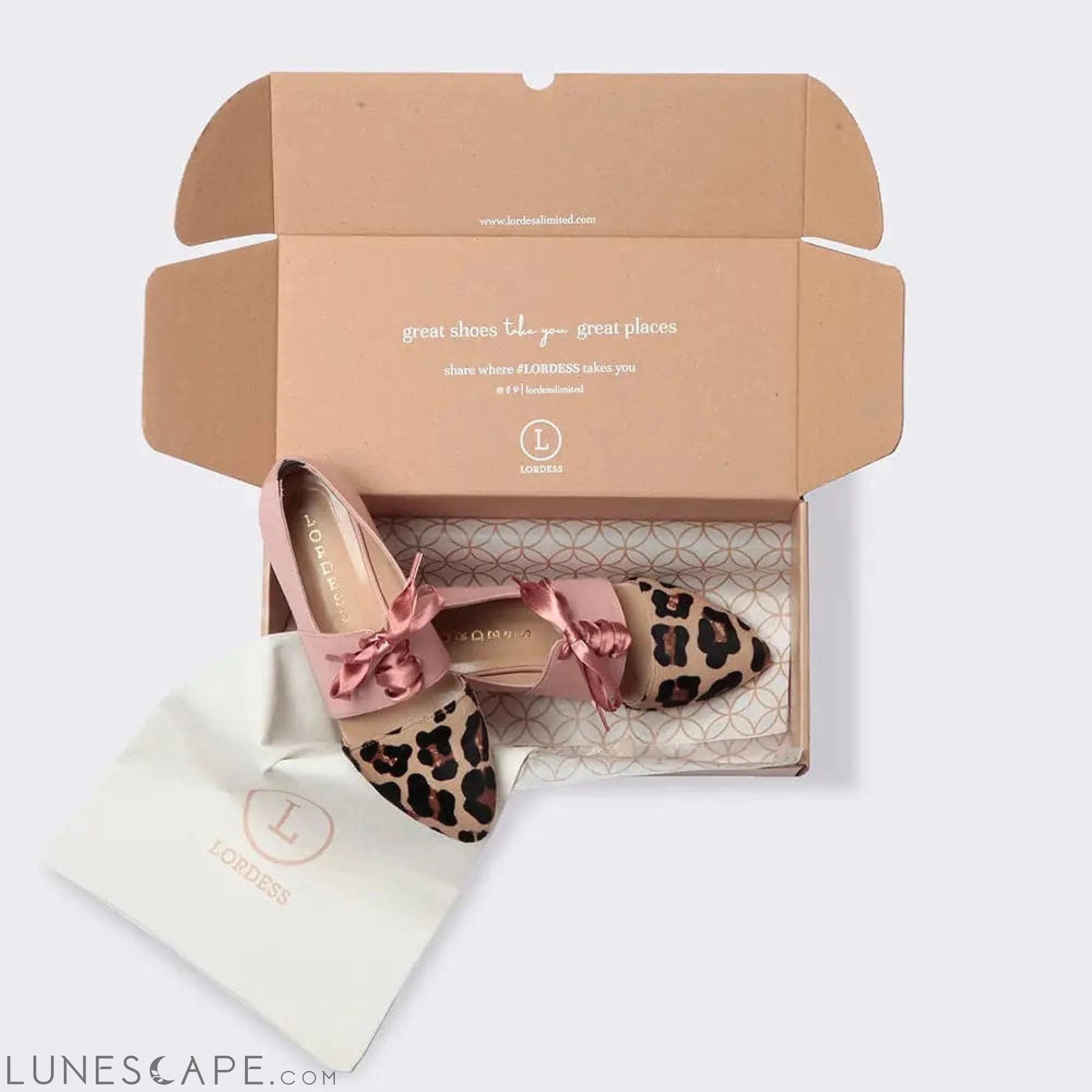 Pink Leopard Print Oxford by Lordess LUNESCAPE