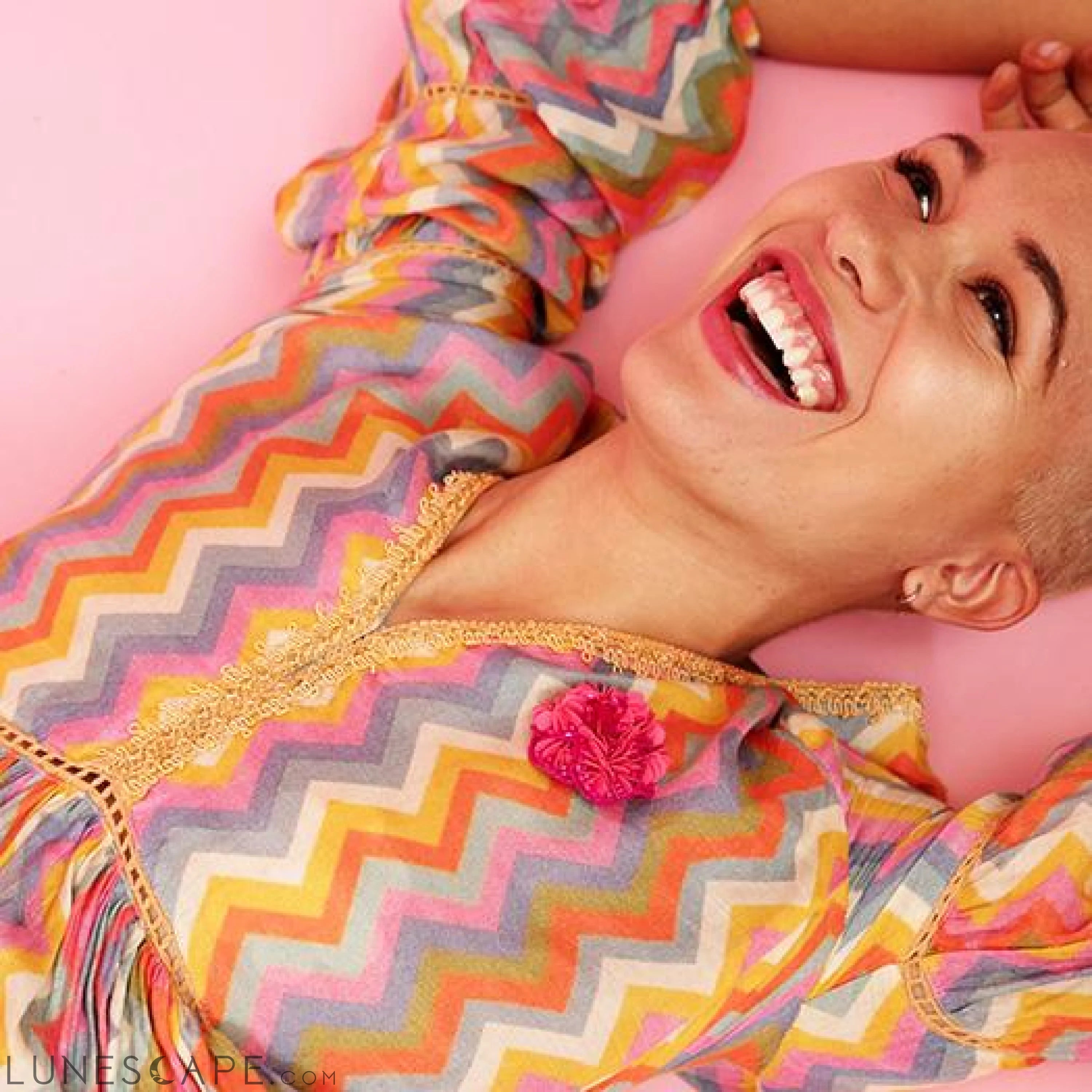 Pink / Yellow Noho Flower - Brooch LUNESCAPE