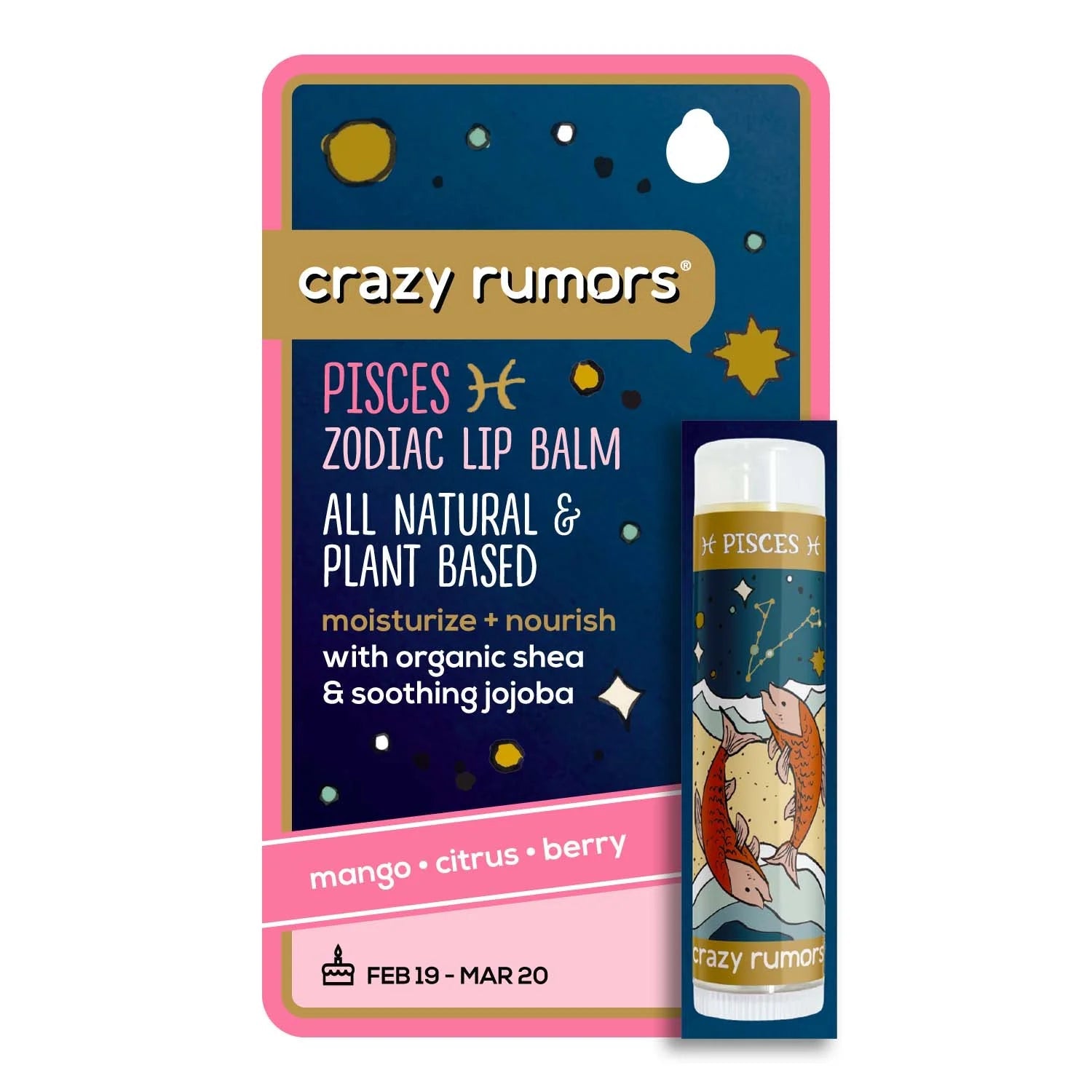 Pisces Zodiac Lip Balm LUNESCAPE