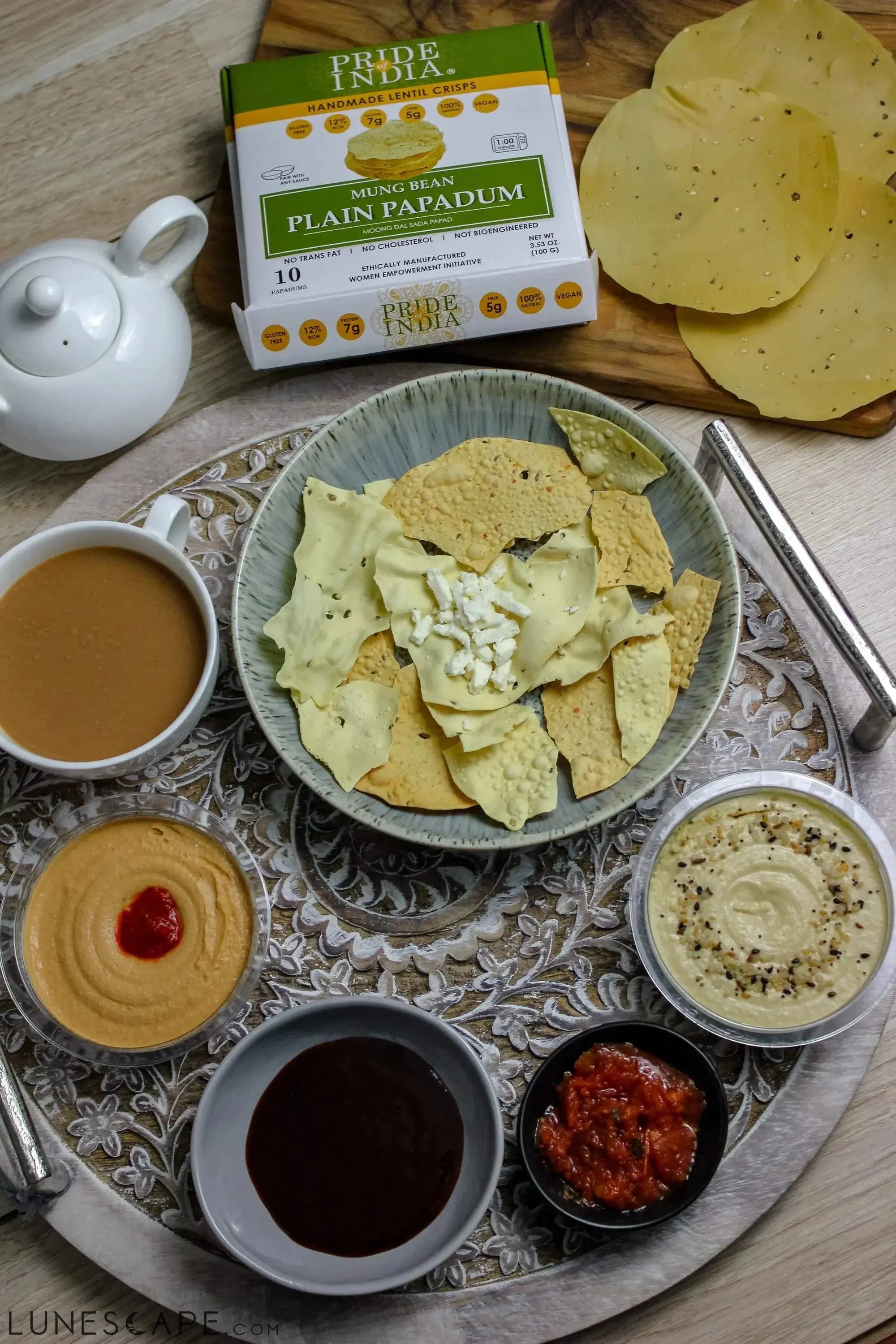 Plain Mung Bean Sada Papadum Lentil Crisp LUNESCAPE