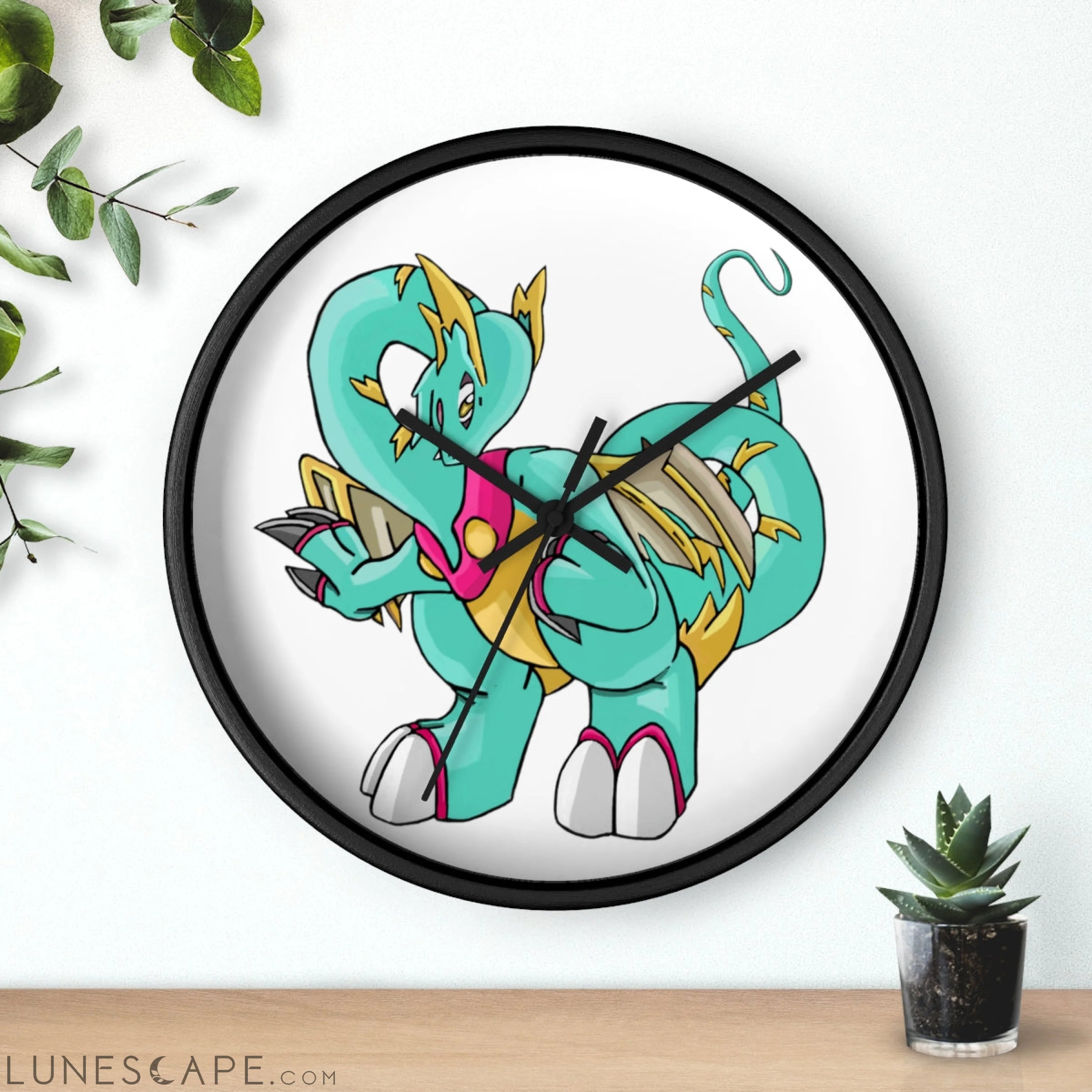 Plumrikamos Wall clock LUNESCAPE