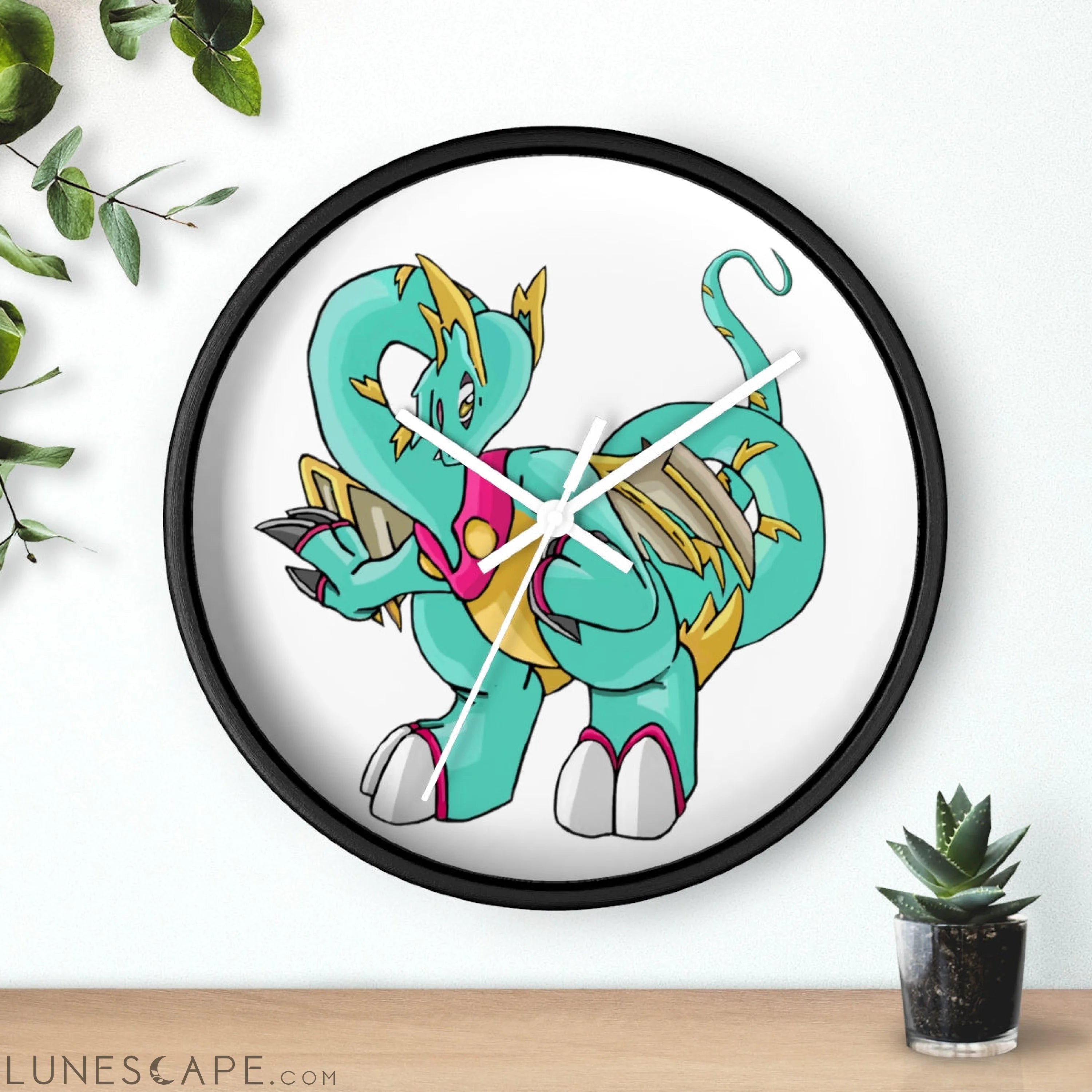 Plumrikamos Wall clock LUNESCAPE