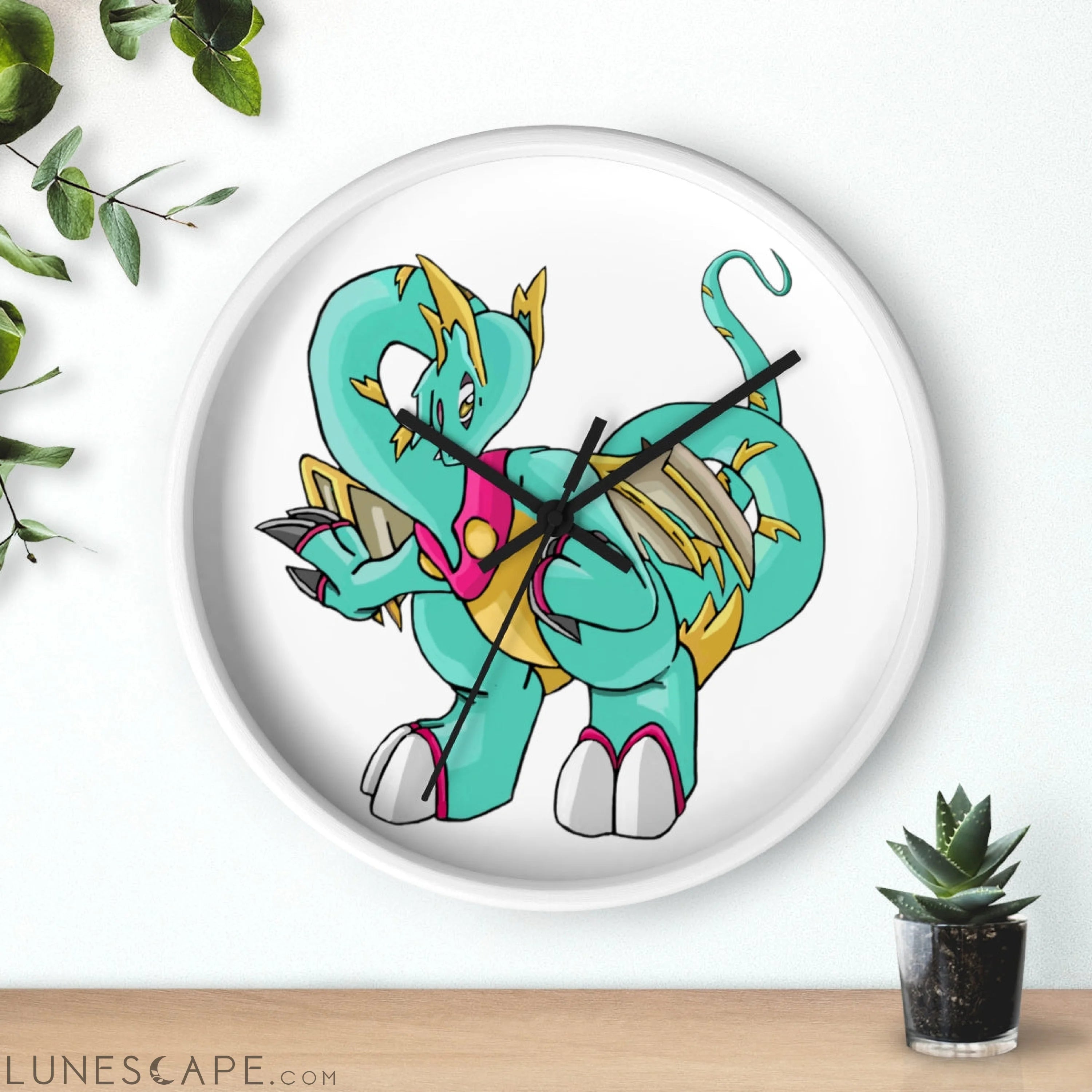 Plumrikamos Wall clock LUNESCAPE