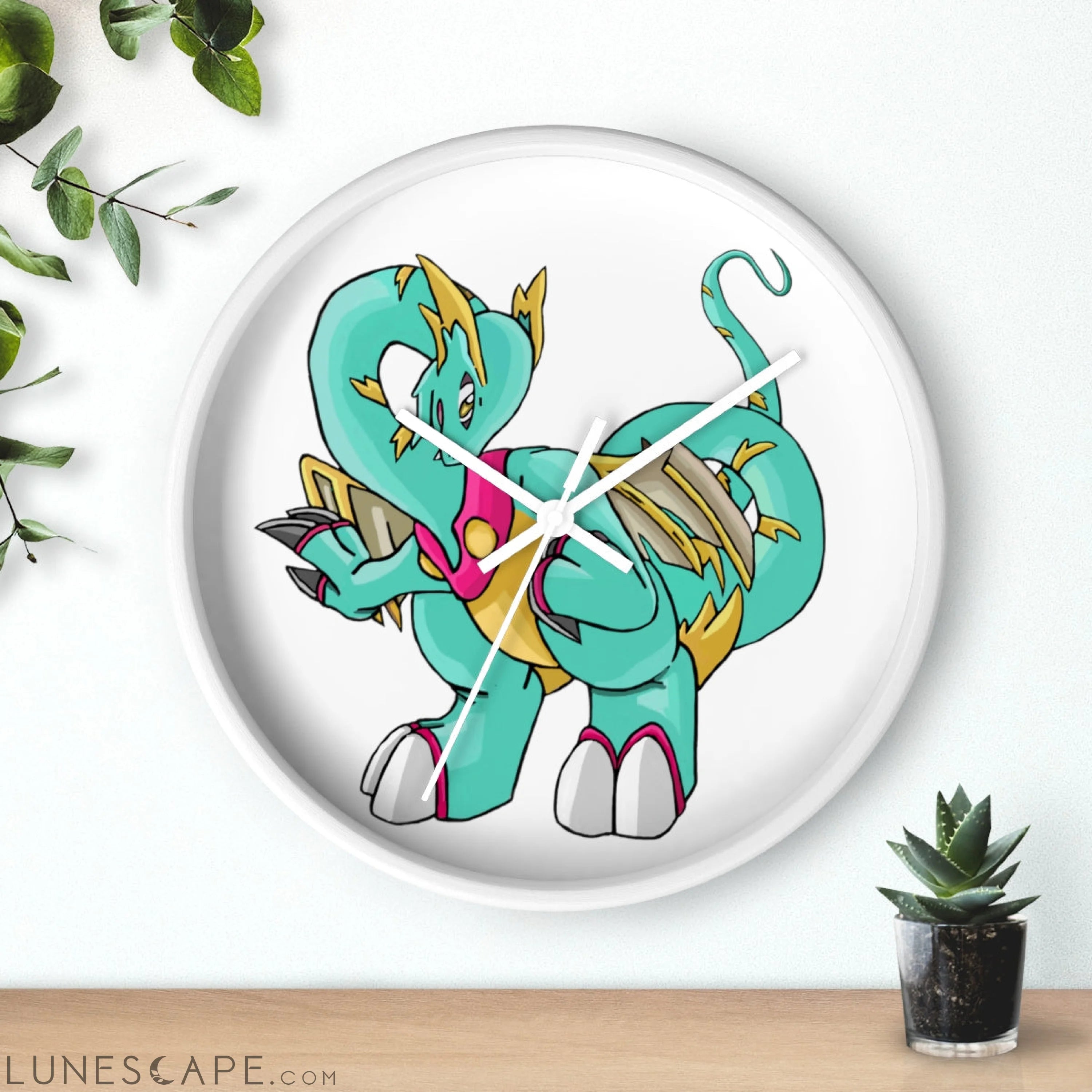 Plumrikamos Wall clock LUNESCAPE