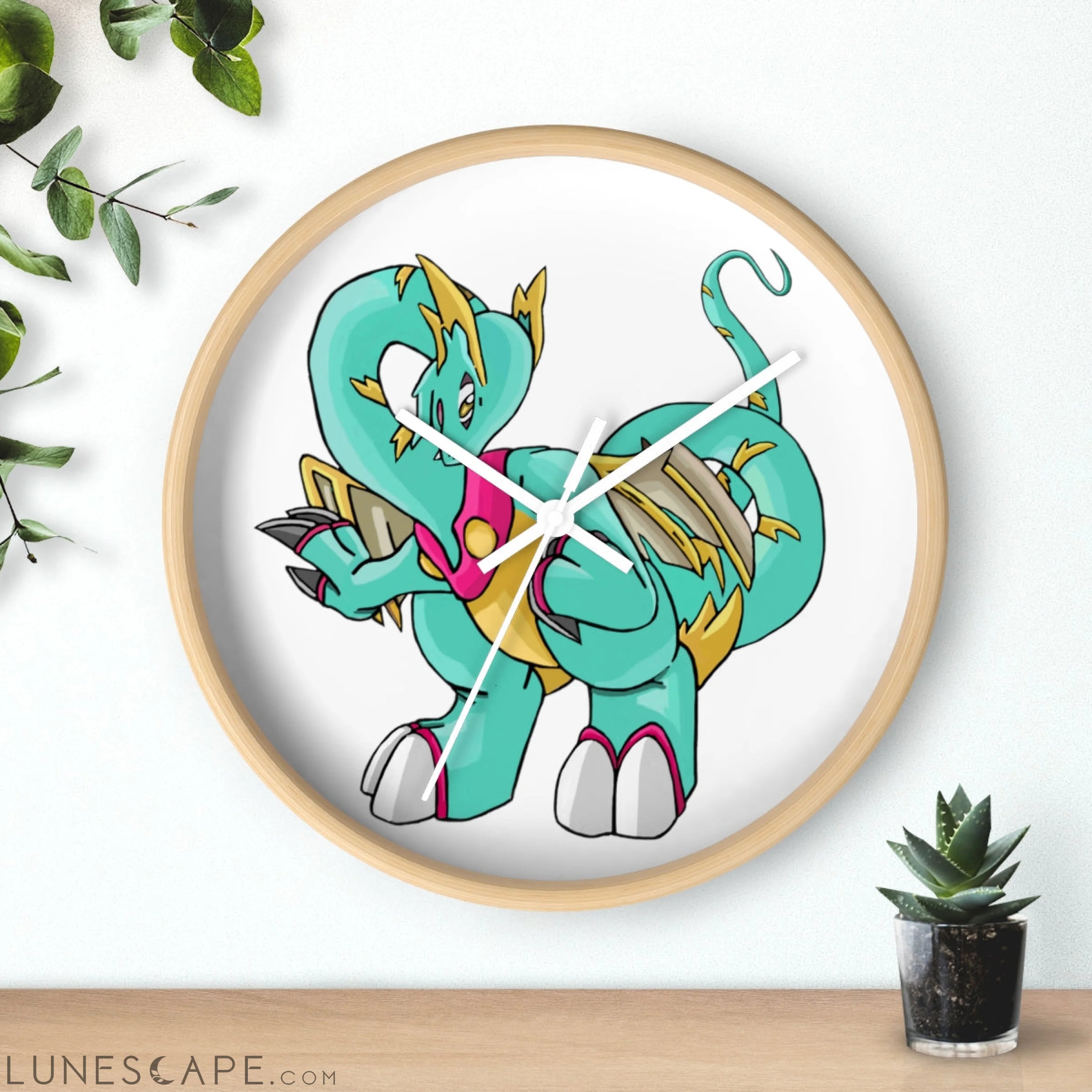 Plumrikamos Wall clock LUNESCAPE
