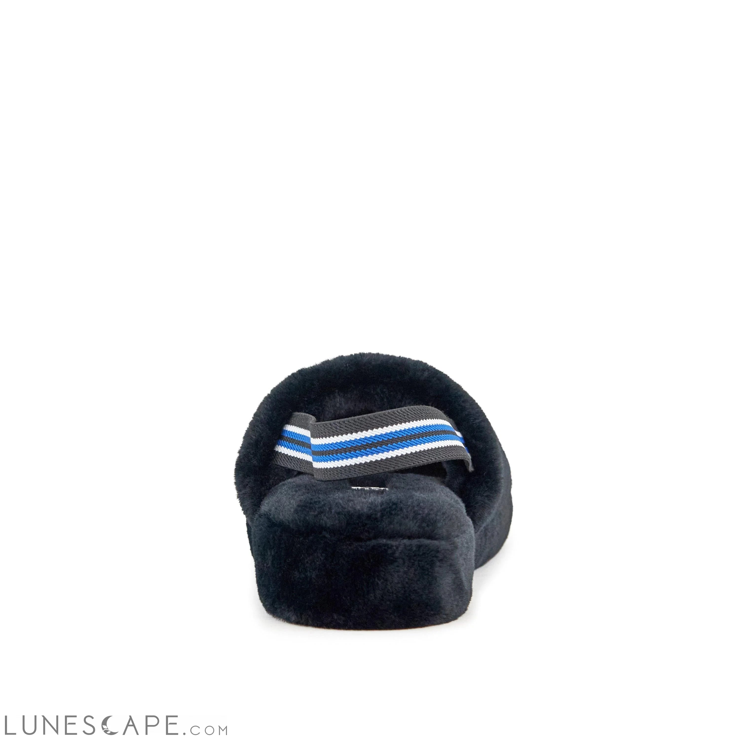 Plush Slingback Slipper - Black LUNESCAPE