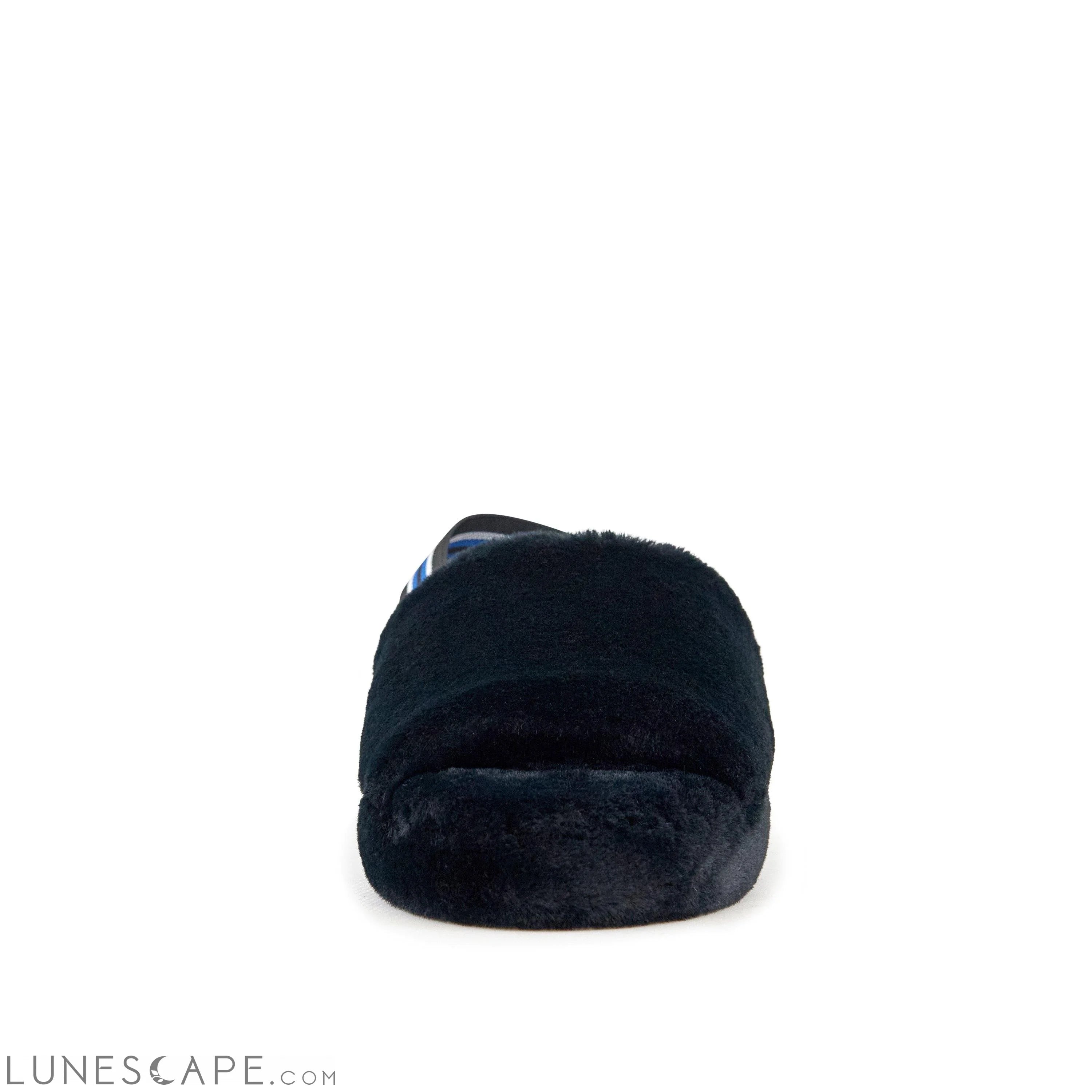 Plush Slingback Slipper - Black LUNESCAPE