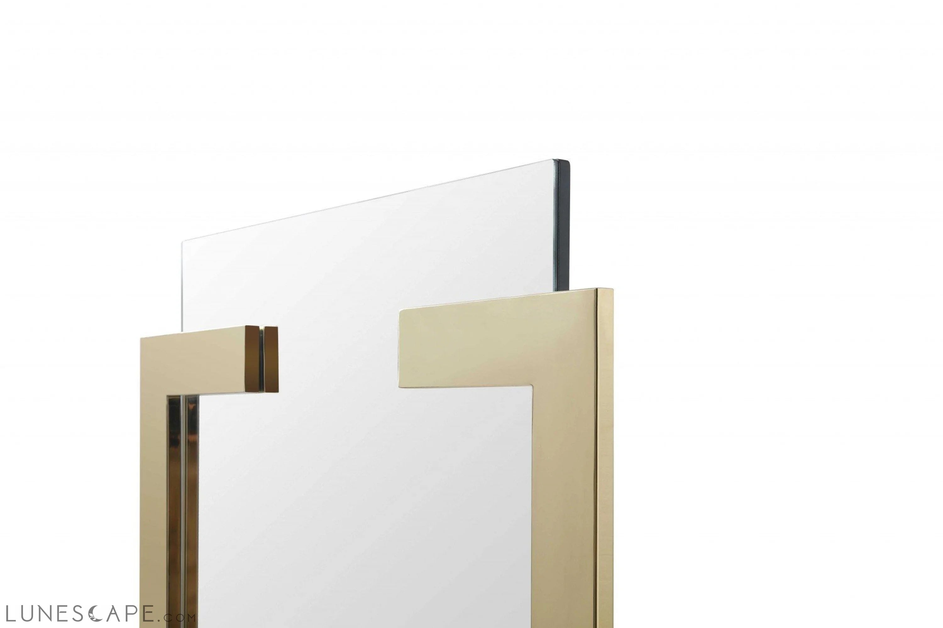 Polished Gold Stainless Steel Mirror - 35" X 35" X 2" LUNESCAPE