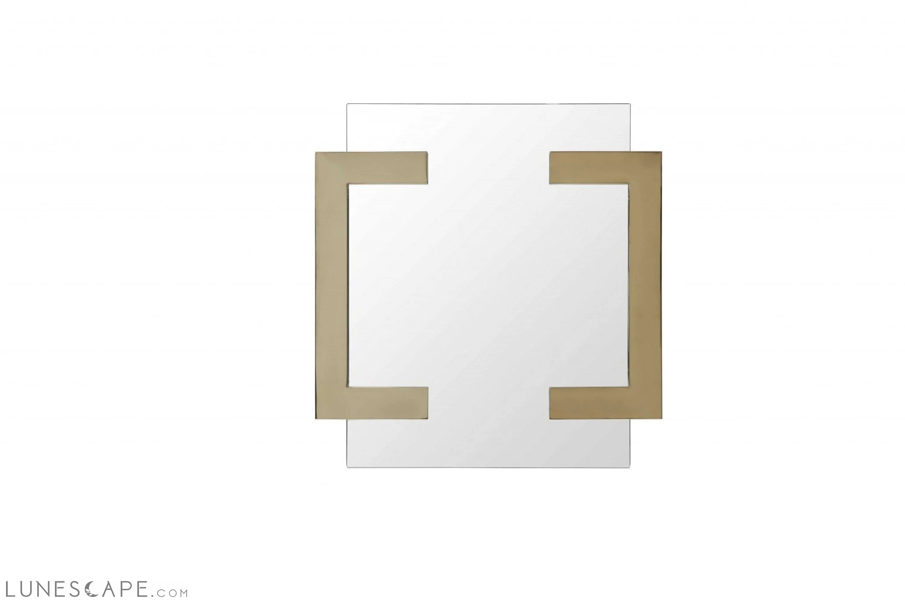 Polished Gold Stainless Steel Mirror - 35" X 35" X 2" LUNESCAPE