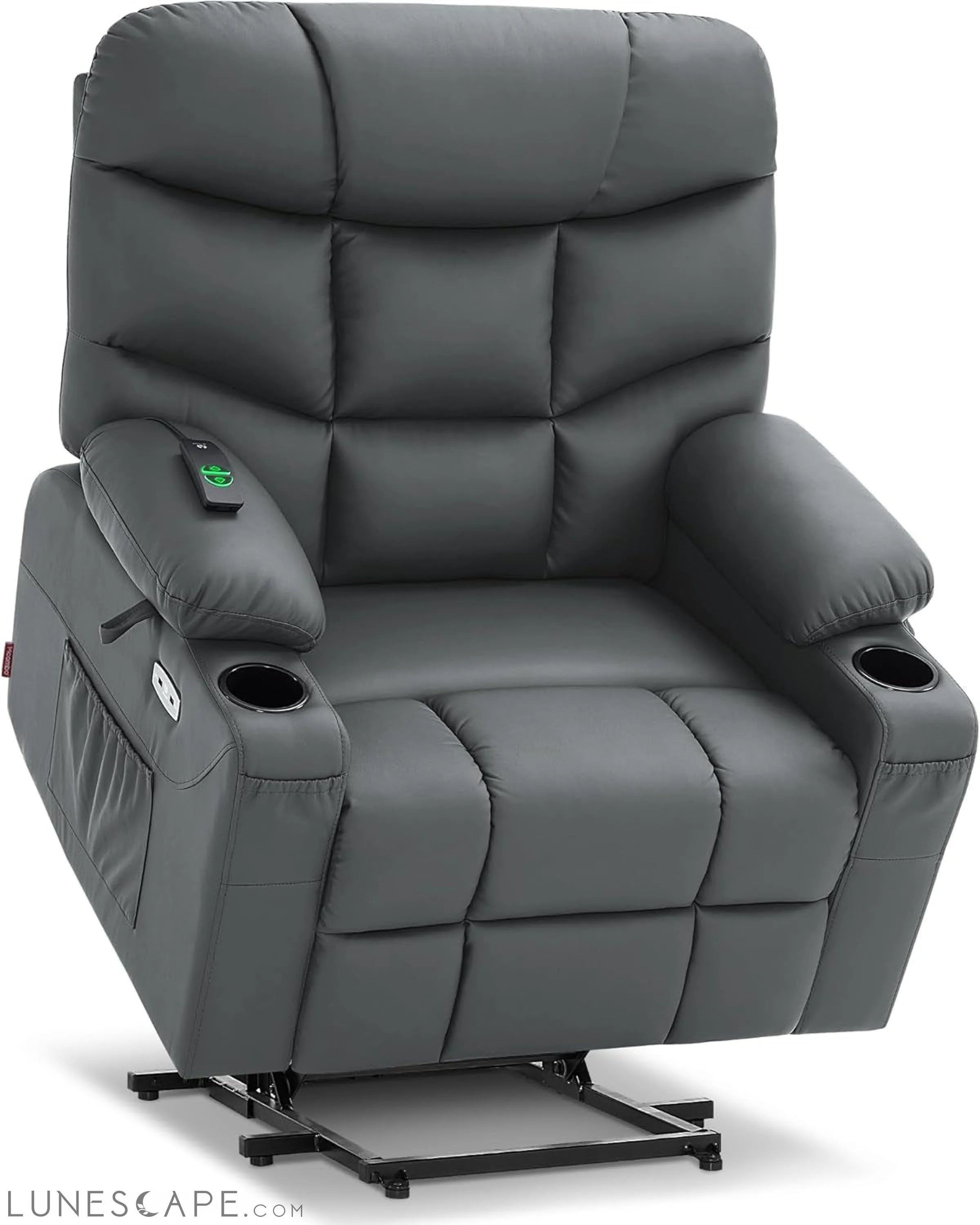 Power Lift Recliner Chair with Extended Footrest for Big Elderly LUNESCAPE