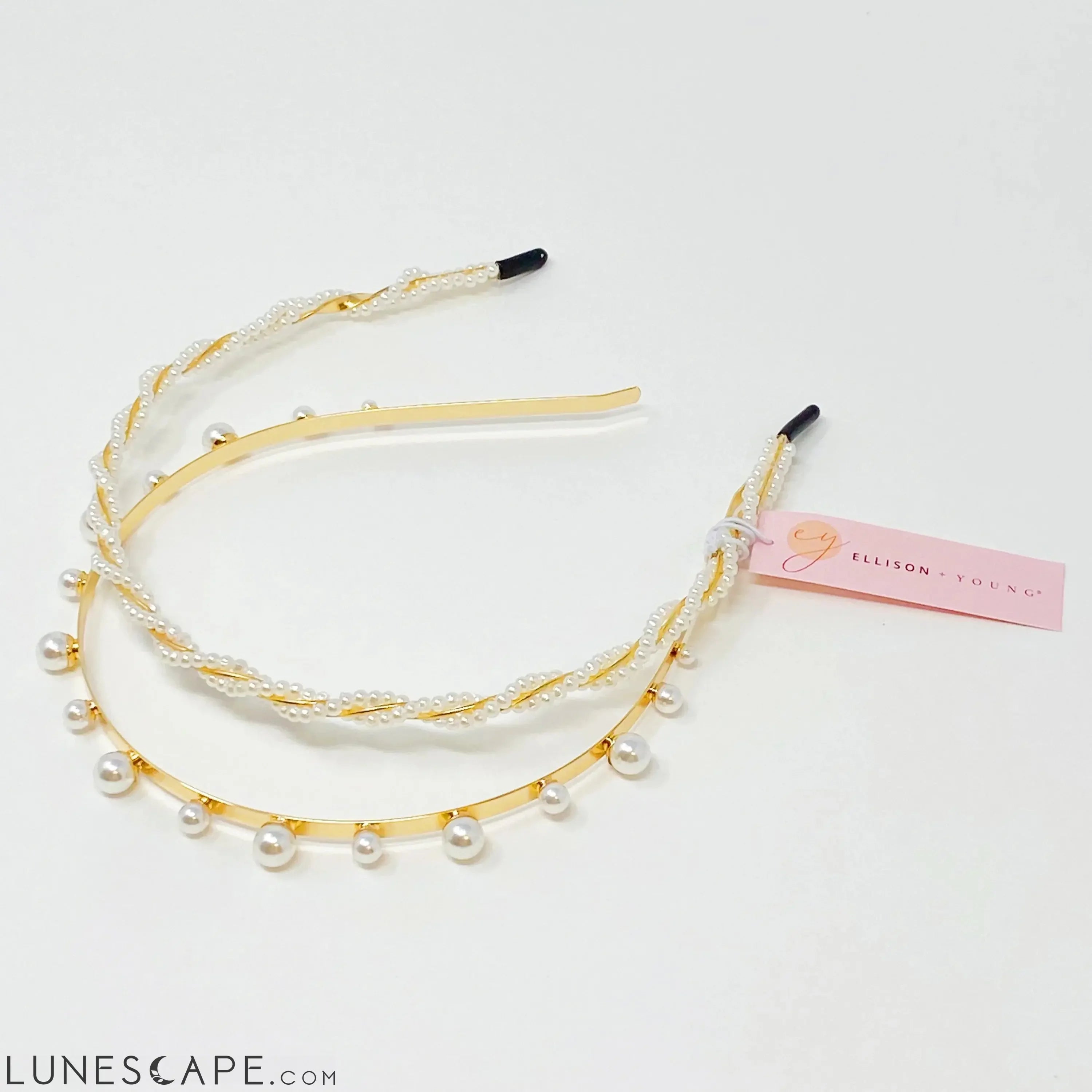 Precious Pearl Headband Set Of 2 LUNESCAPE