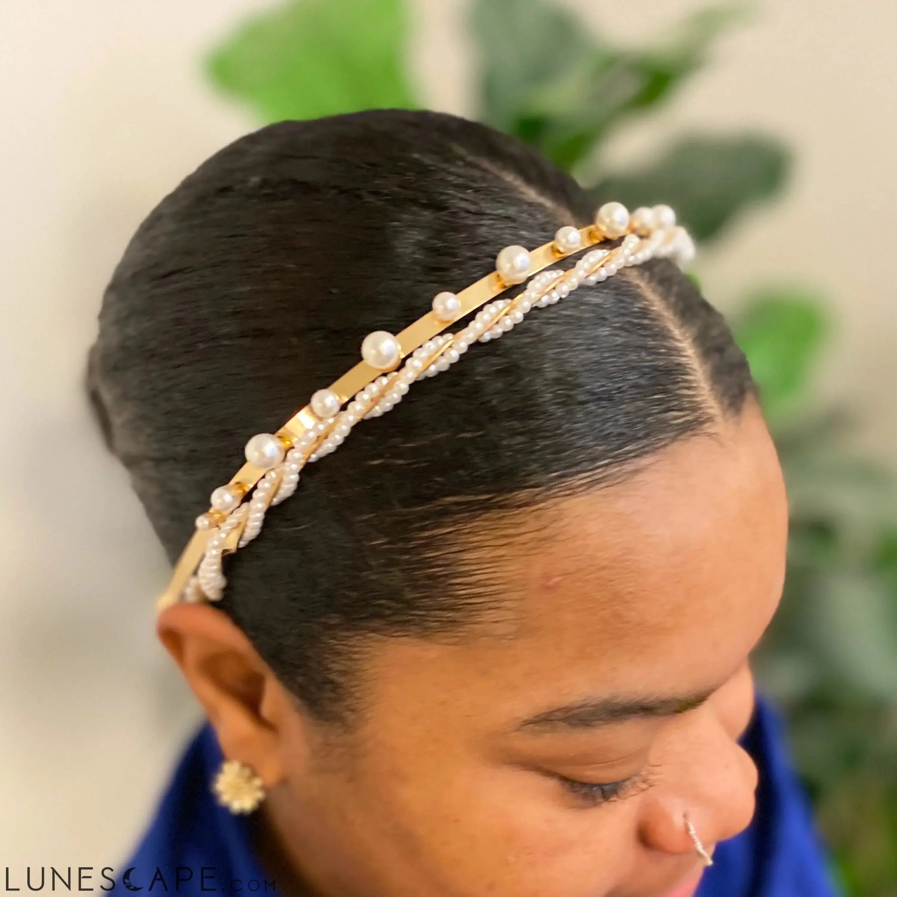 Precious Pearl Headband Set Of 2 LUNESCAPE