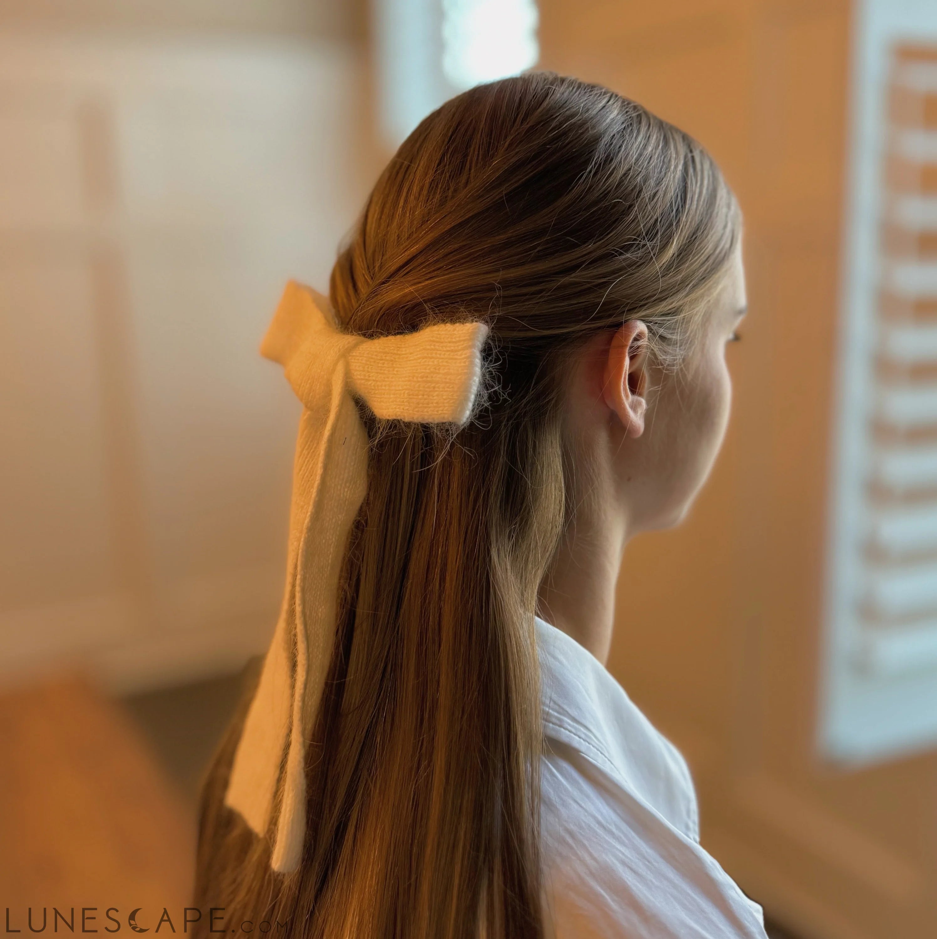 Precious Preppy Yarn Bow Hair Clip LUNESCAPE