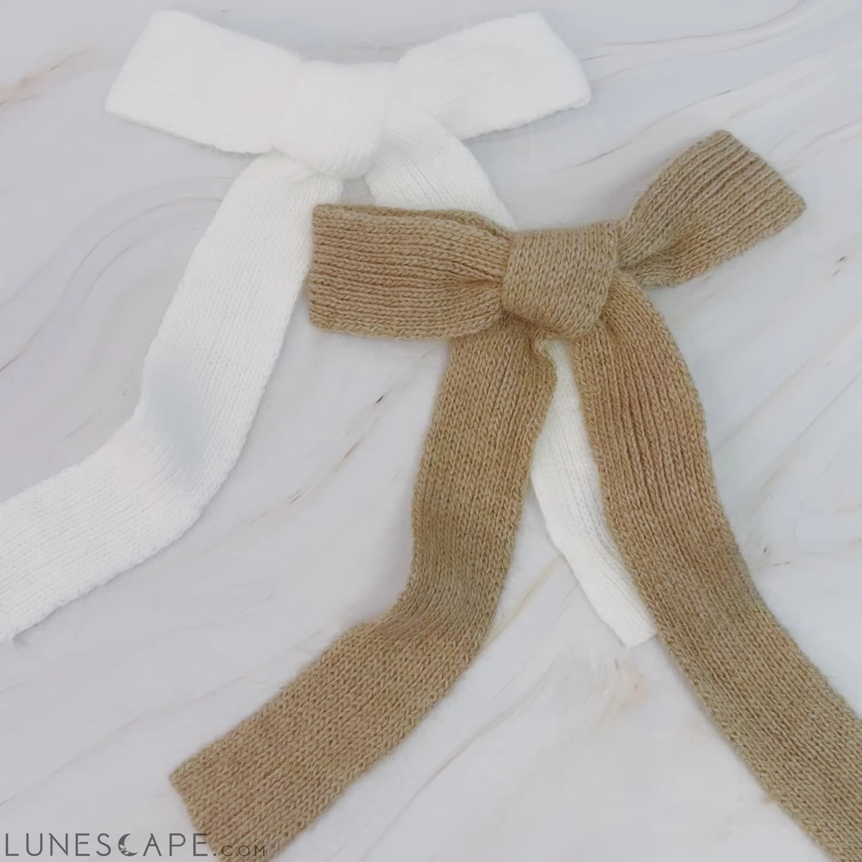 Precious Preppy Yarn Bow Hair Clip LUNESCAPE