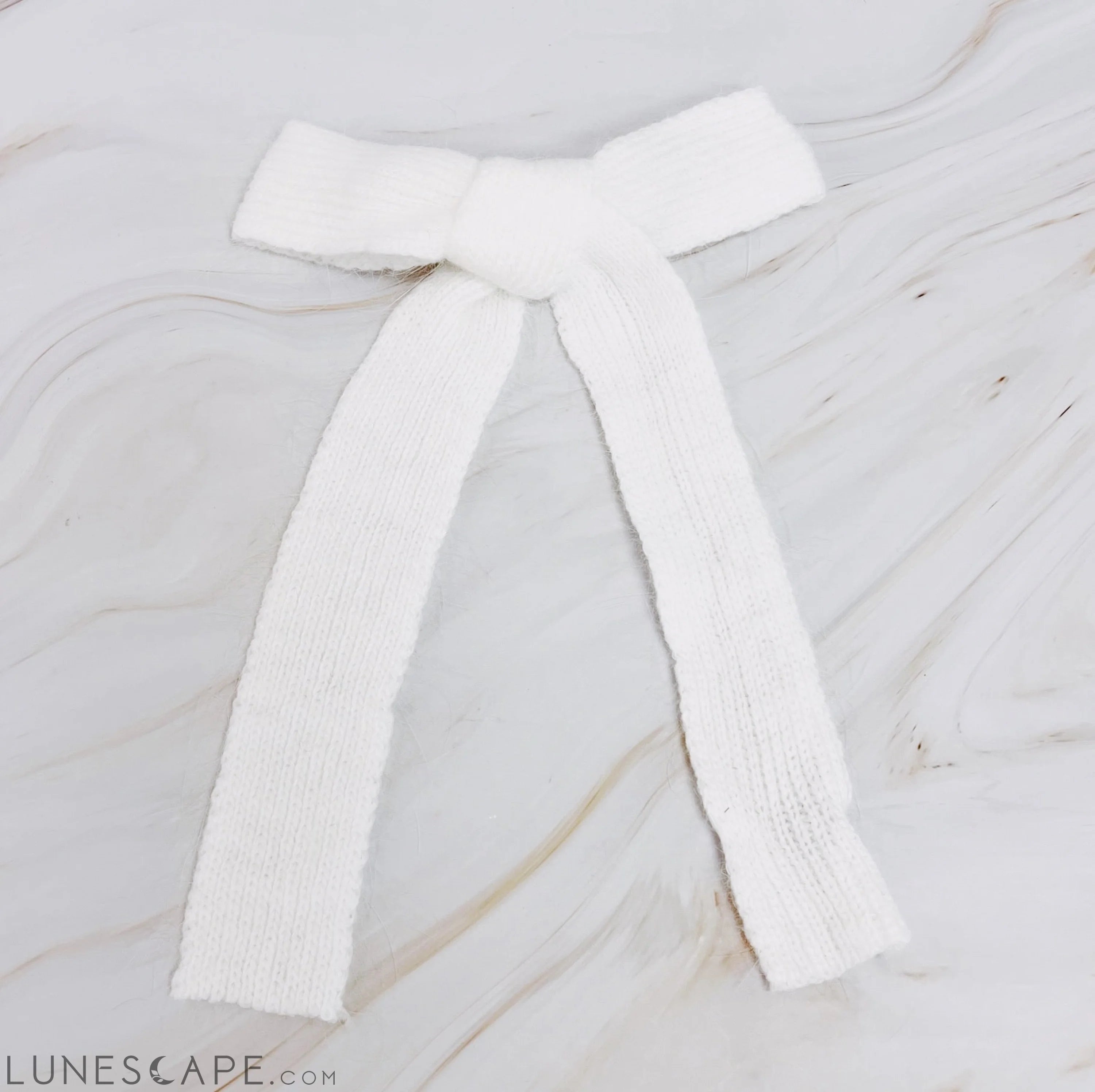 Precious Preppy Yarn Bow Hair Clip LUNESCAPE