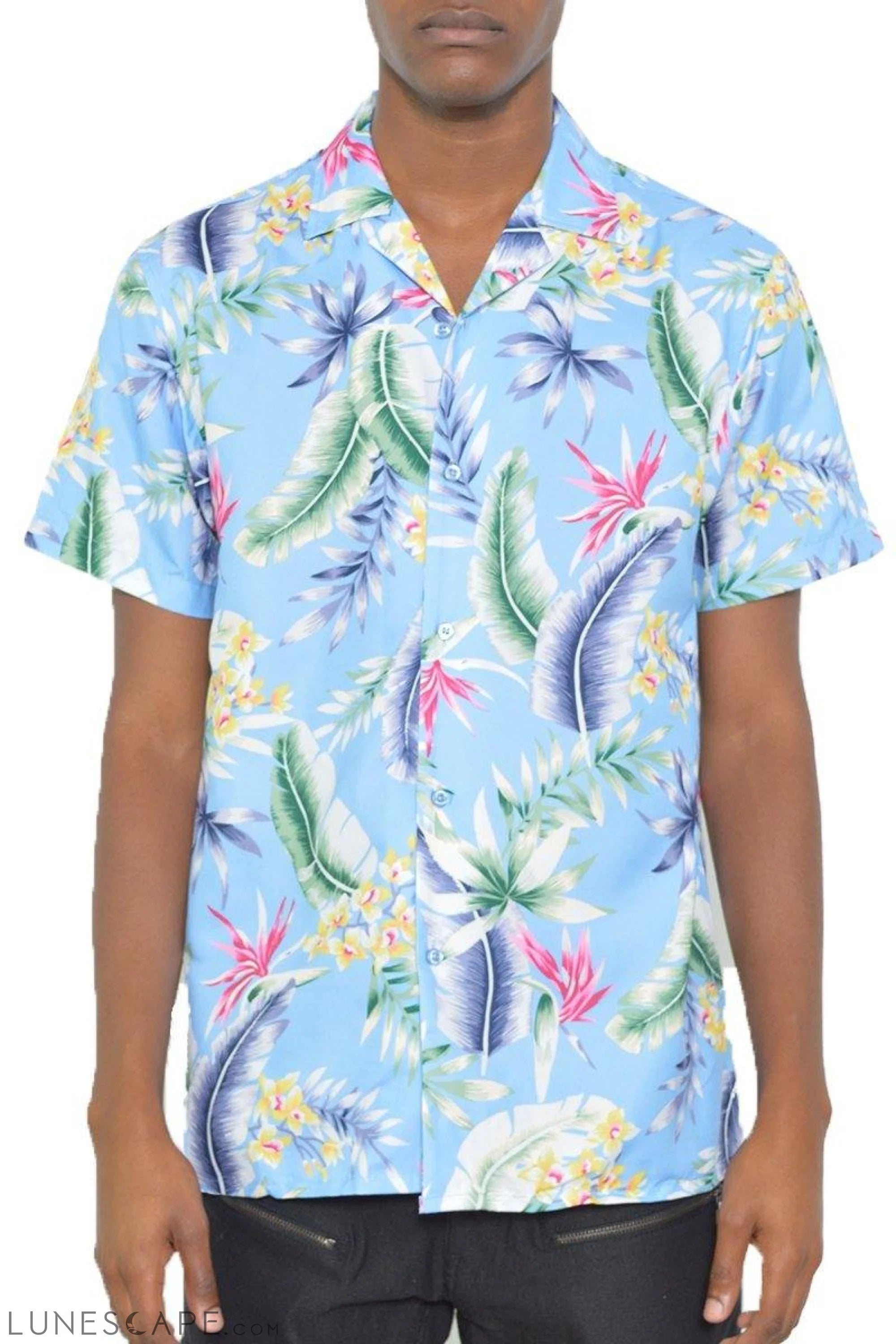 PREY SHORT SLEEVE BUTTON UP SHIRT LUNESCAPE