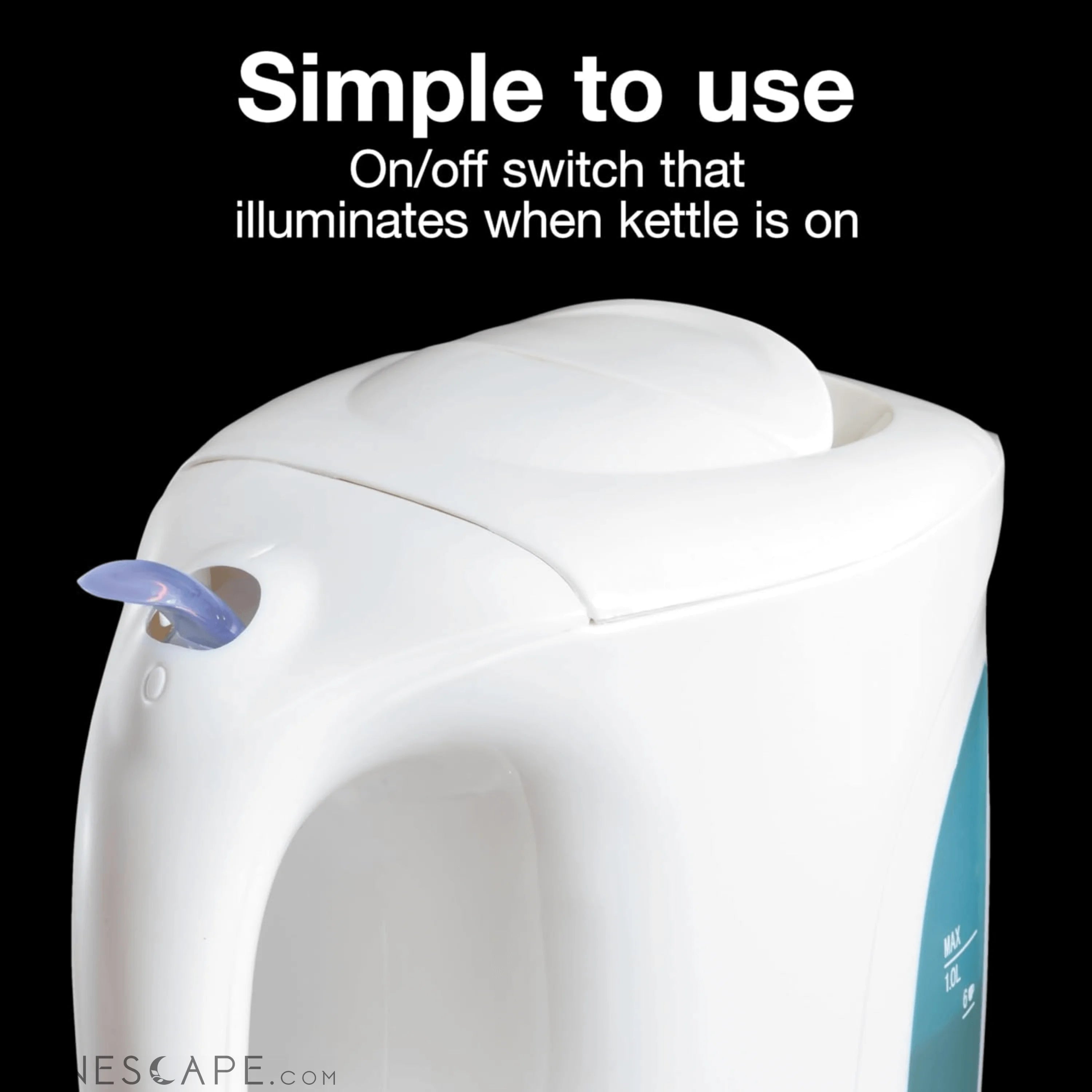 Proctor Silex 1.0 Liter Electric Tea Kettle Water-Boiler and Heater LUNESCAPE