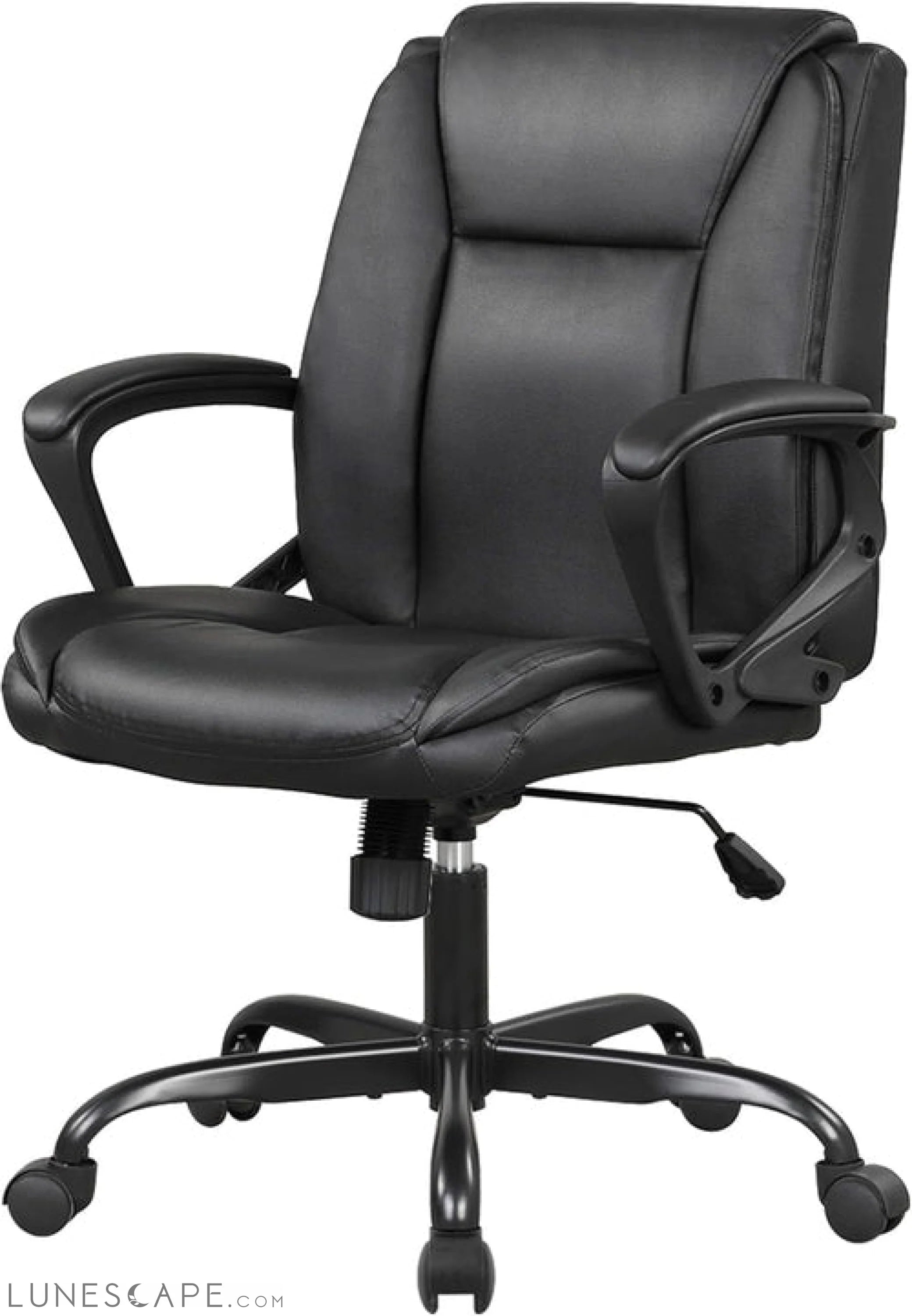 PU Leather Task Chair Home Office Chair Ergonomic Desk Chair with LUNESCAPE
