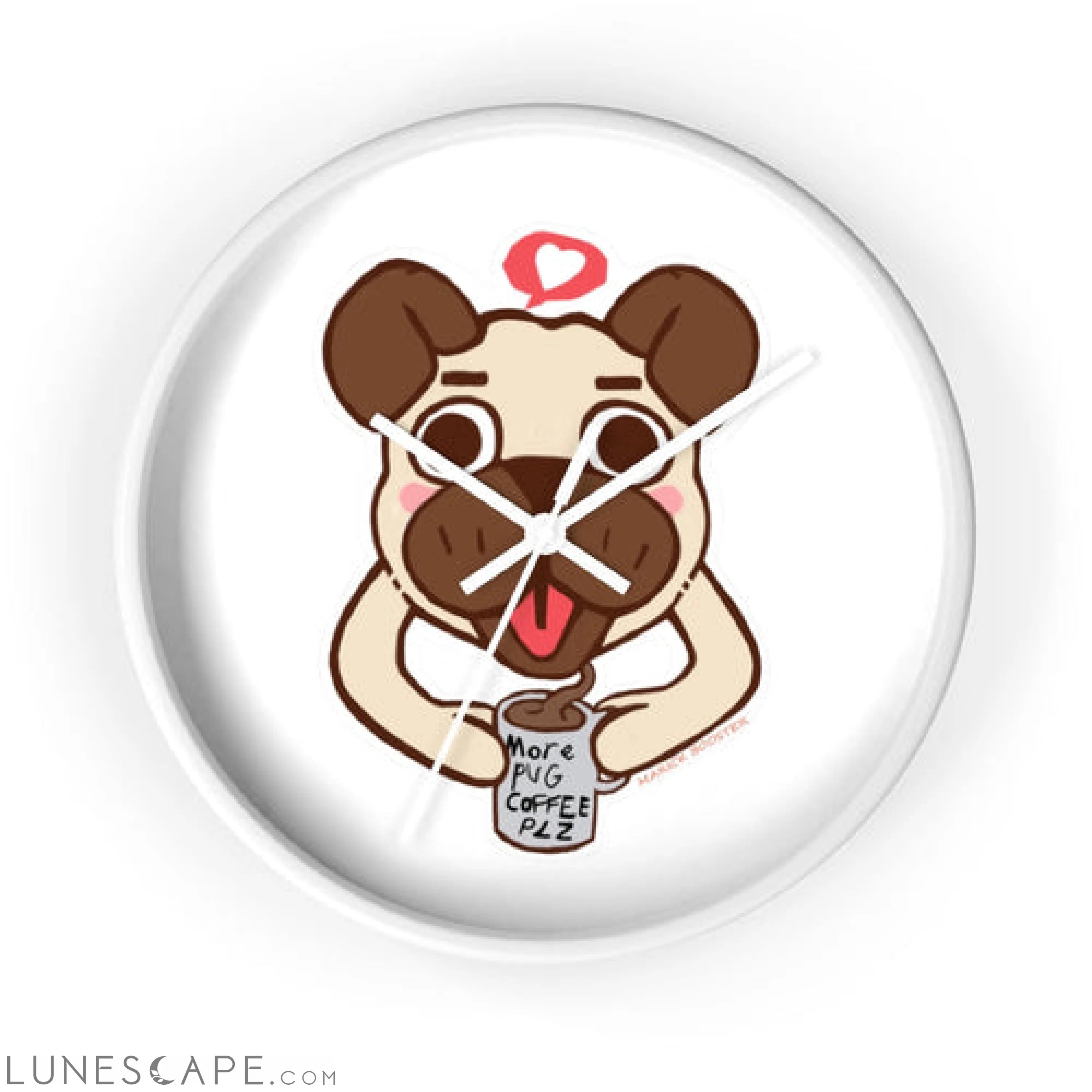 Pug Wall clock LUNESCAPE