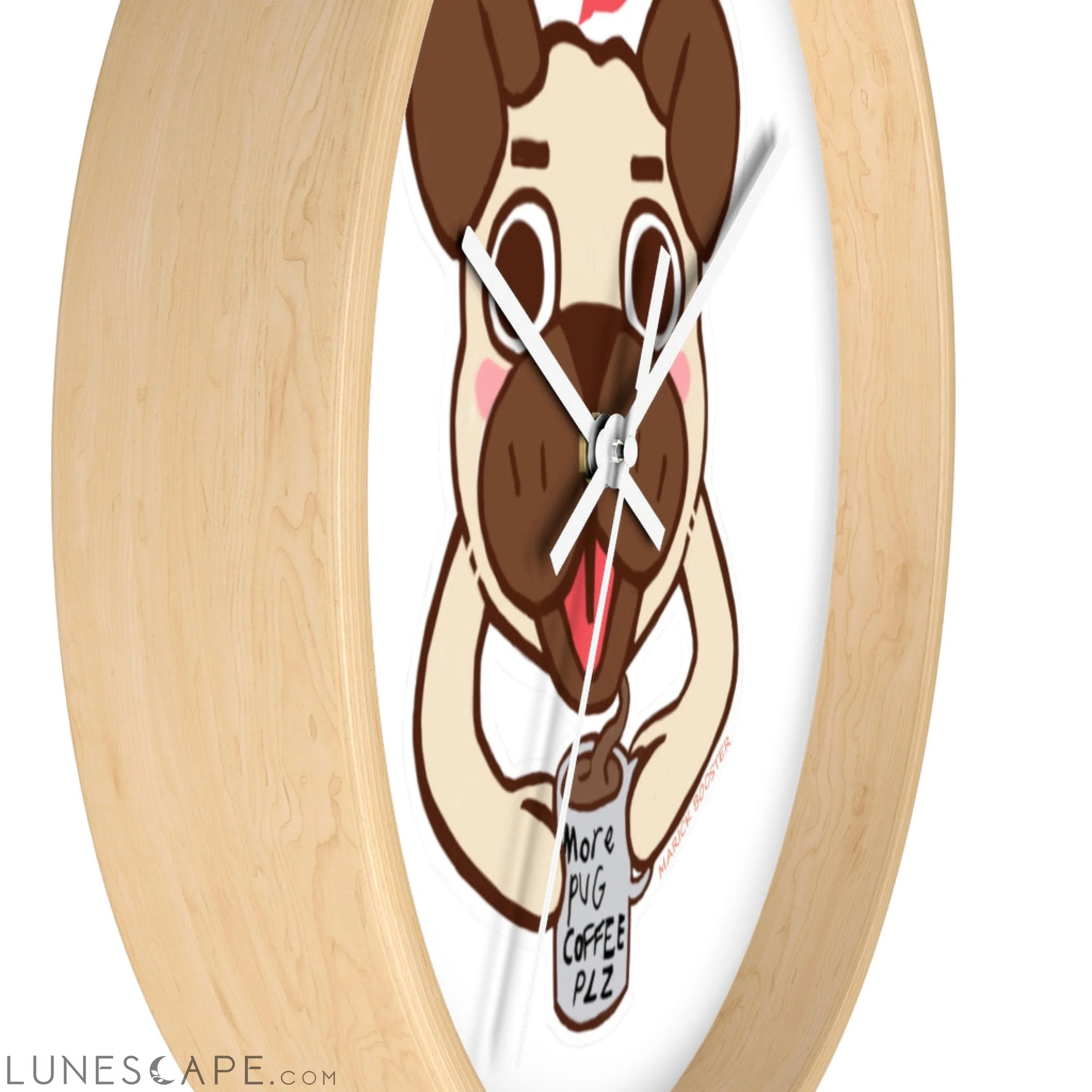 Pug Wall clock LUNESCAPE
