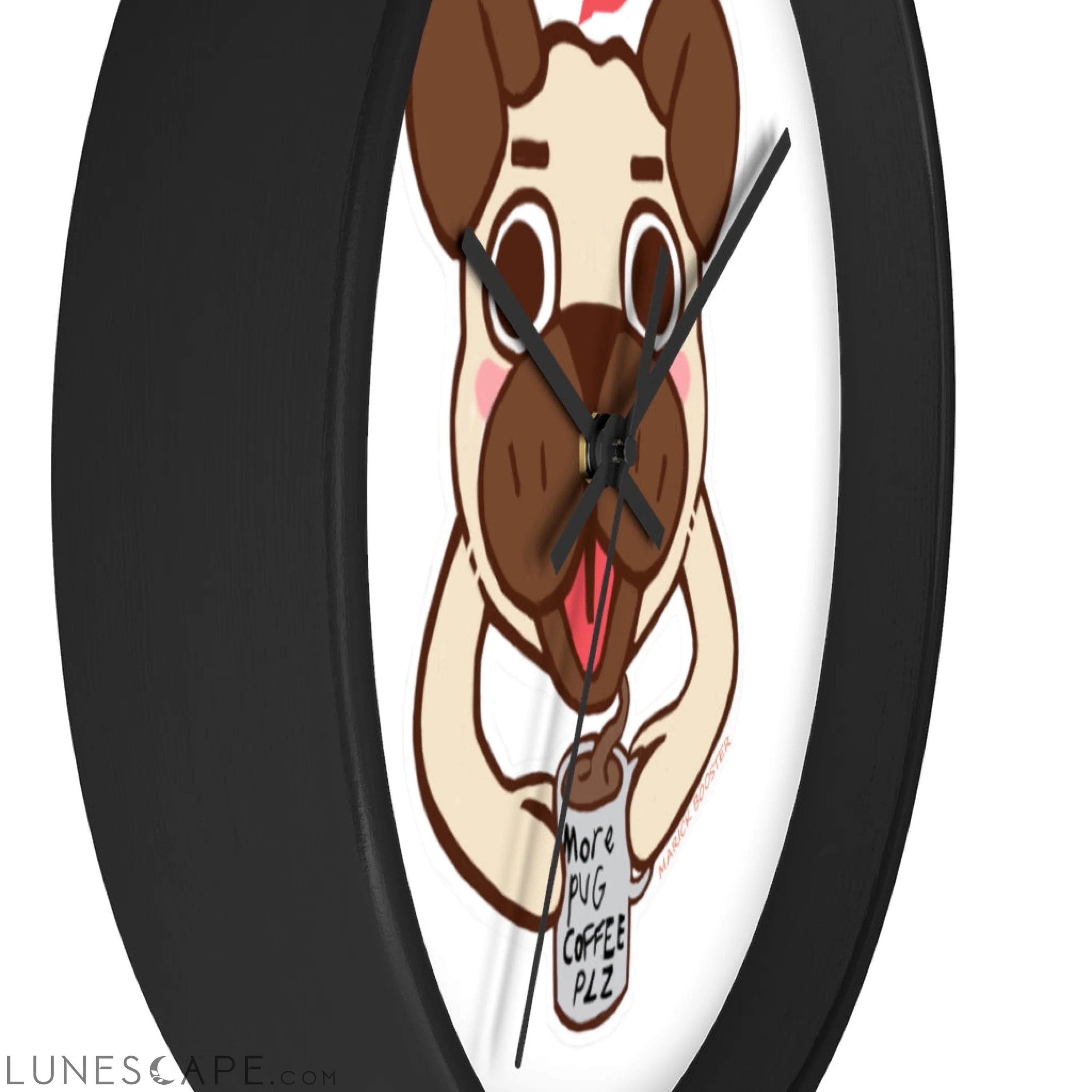Pug Wall clock LUNESCAPE