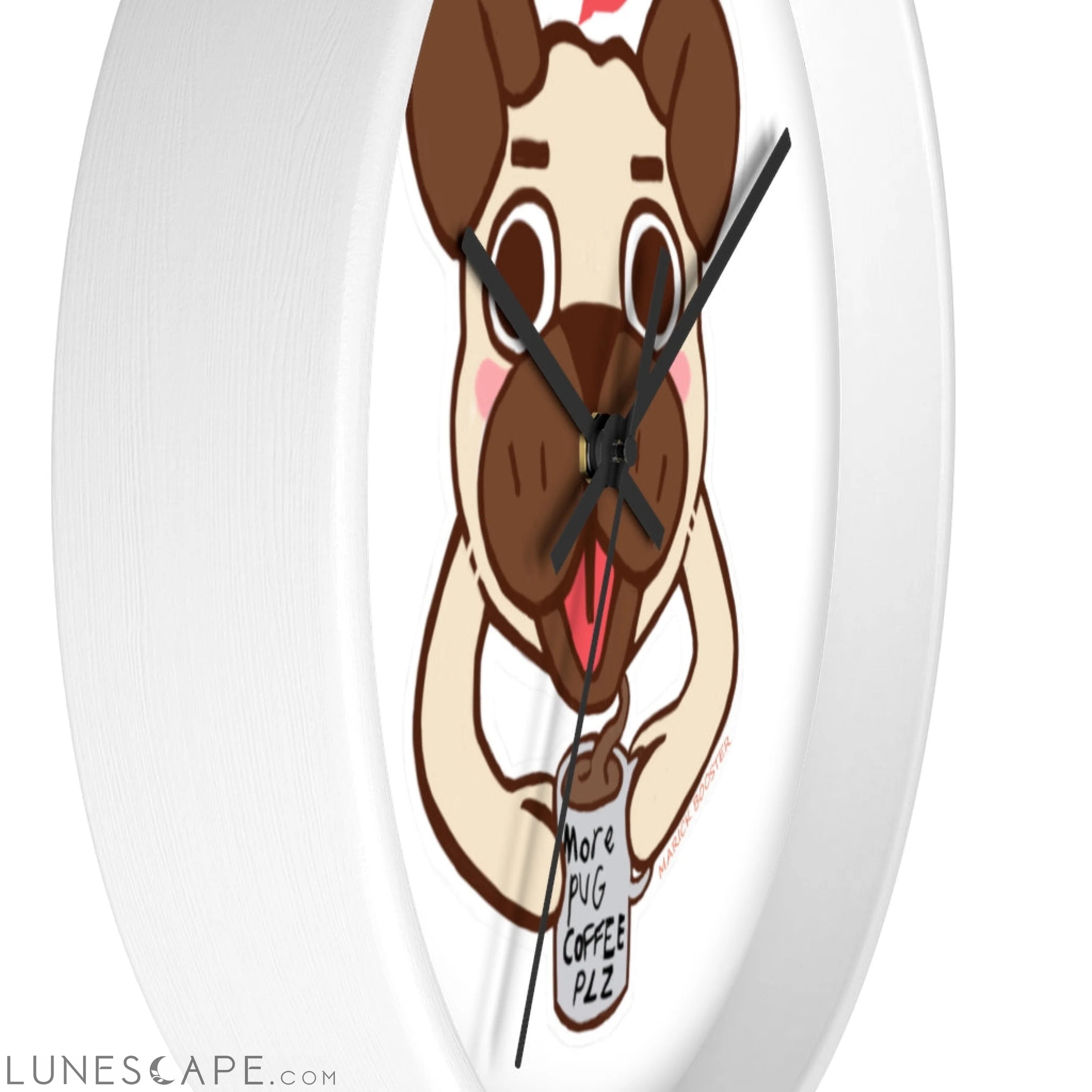 Pug Wall clock LUNESCAPE