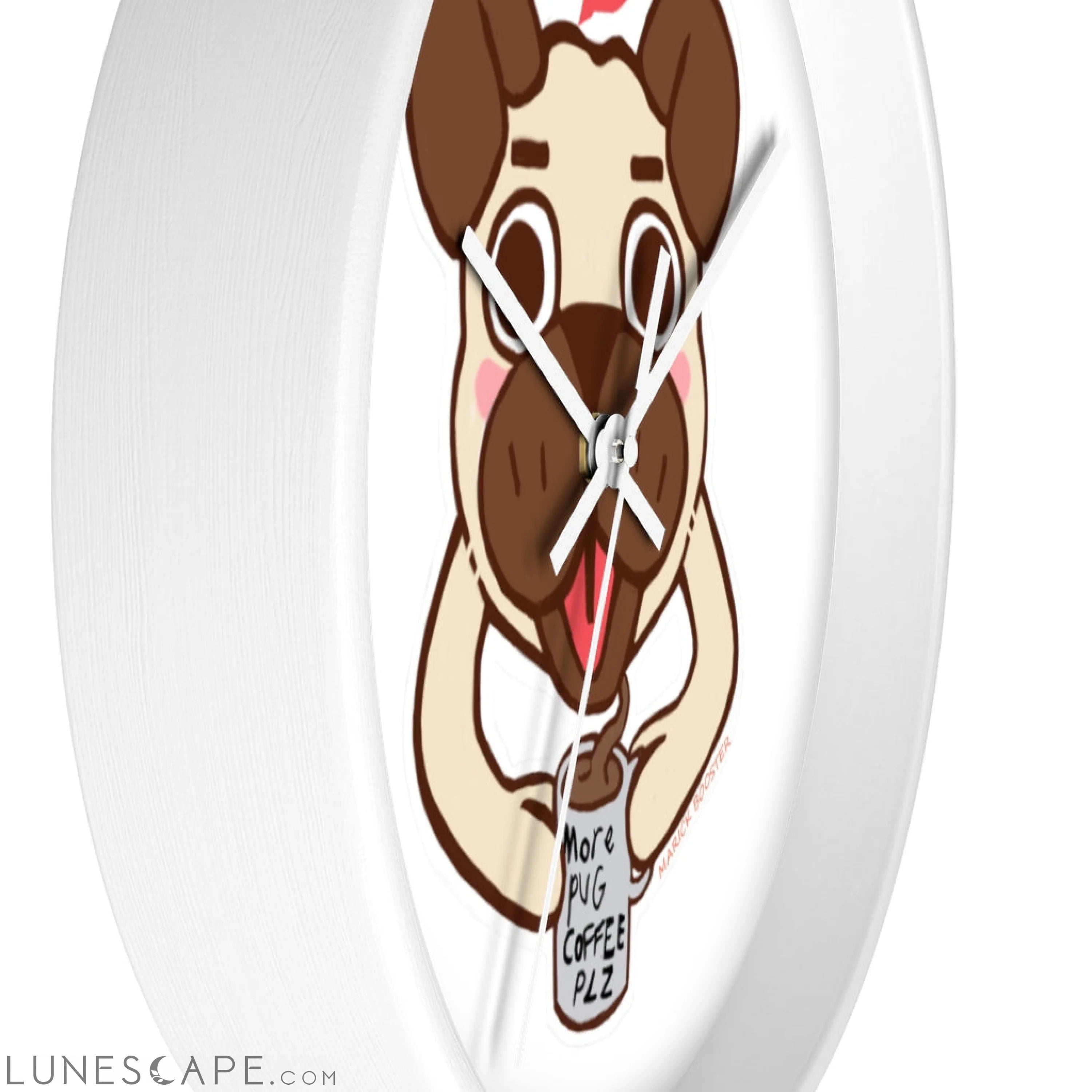 Pug Wall clock LUNESCAPE