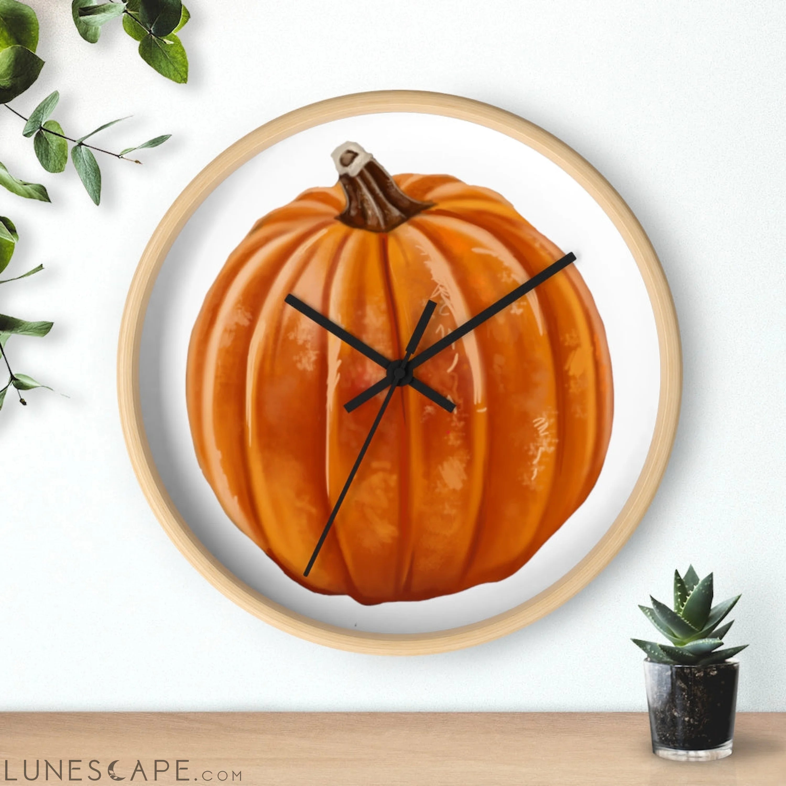Pumpkin Wall clock LUNESCAPE
