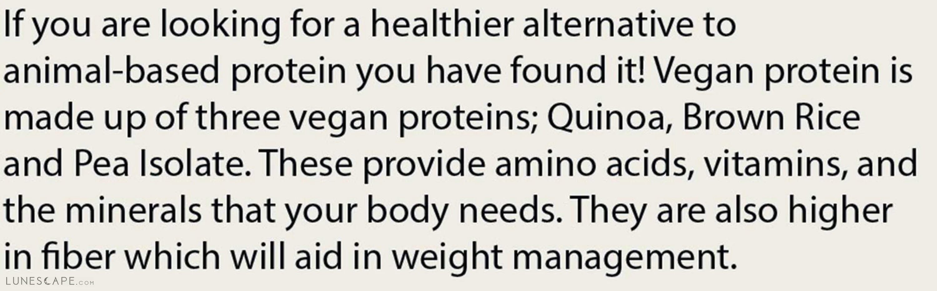 Pure Plant Protein Chocolate LUNESCAPE