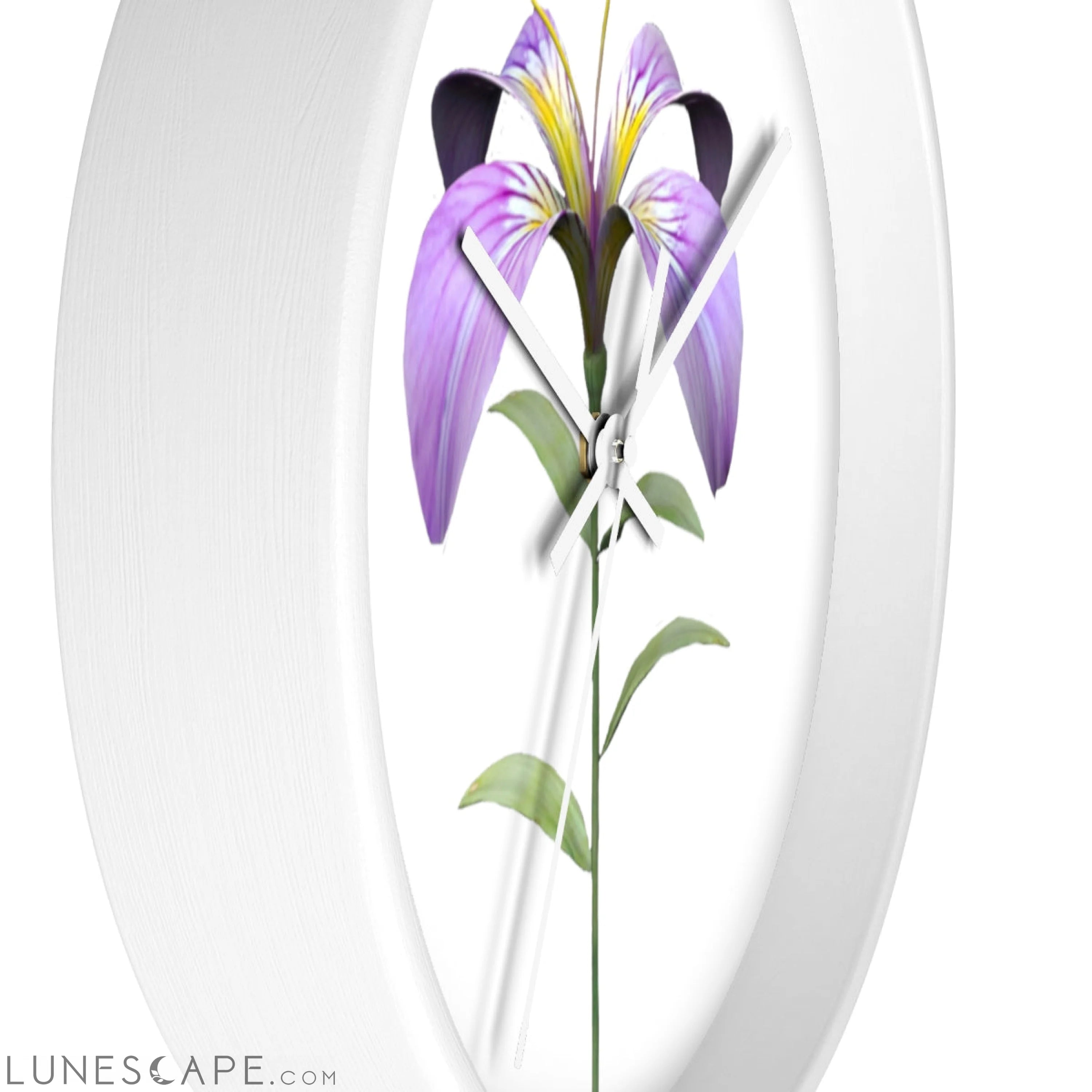 Purple Flower Wall clock LUNESCAPE