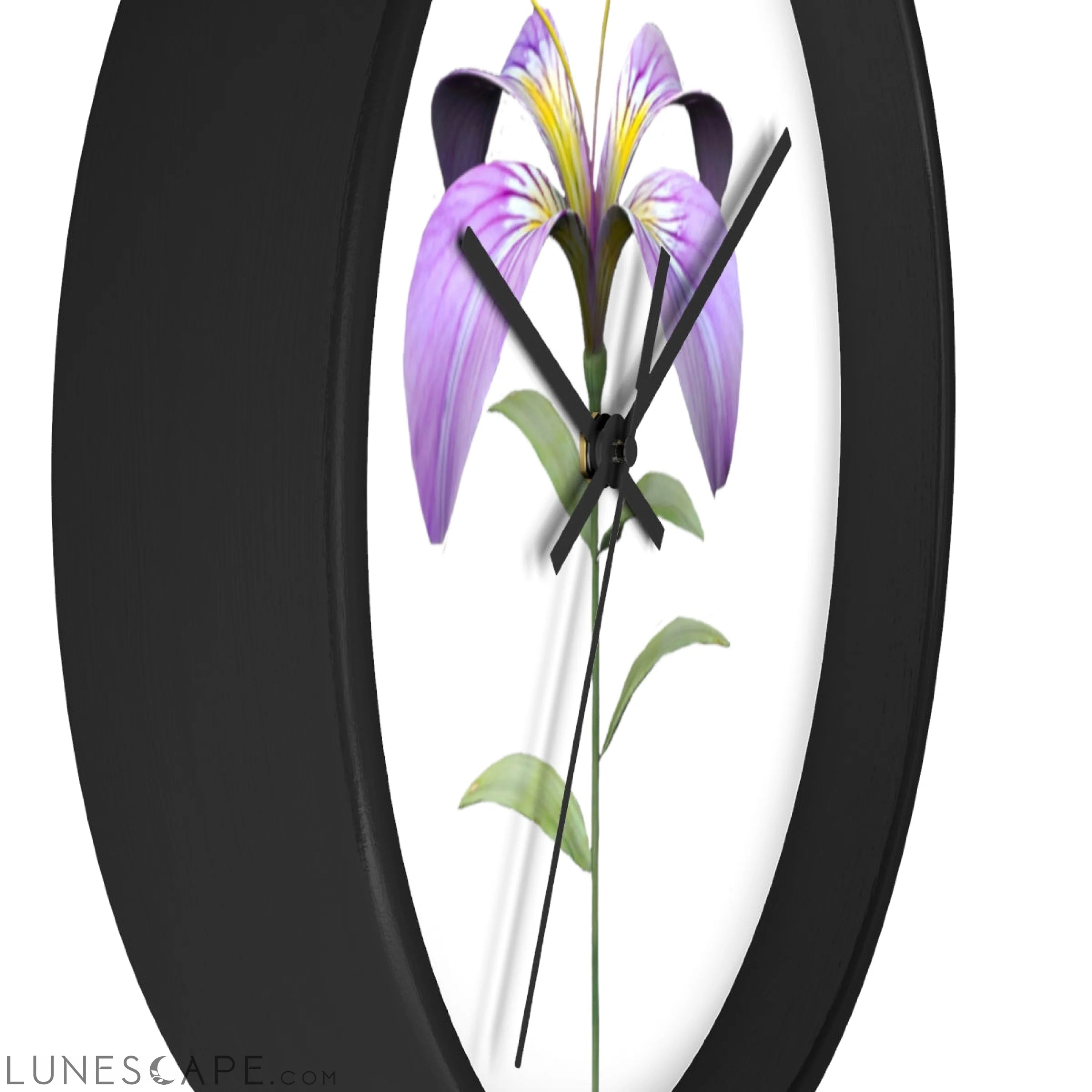 Purple Flower Wall clock LUNESCAPE