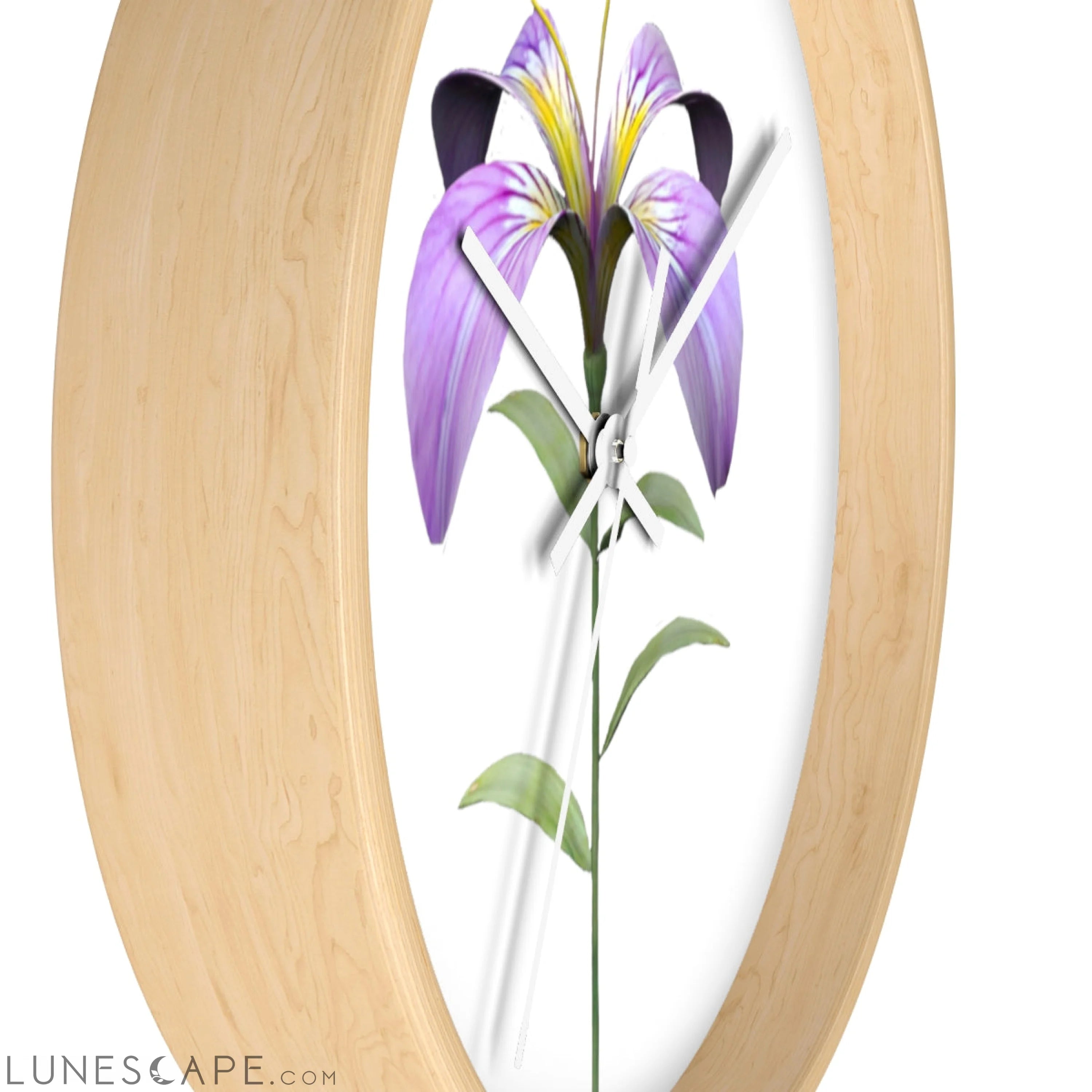 Purple Flower Wall clock LUNESCAPE