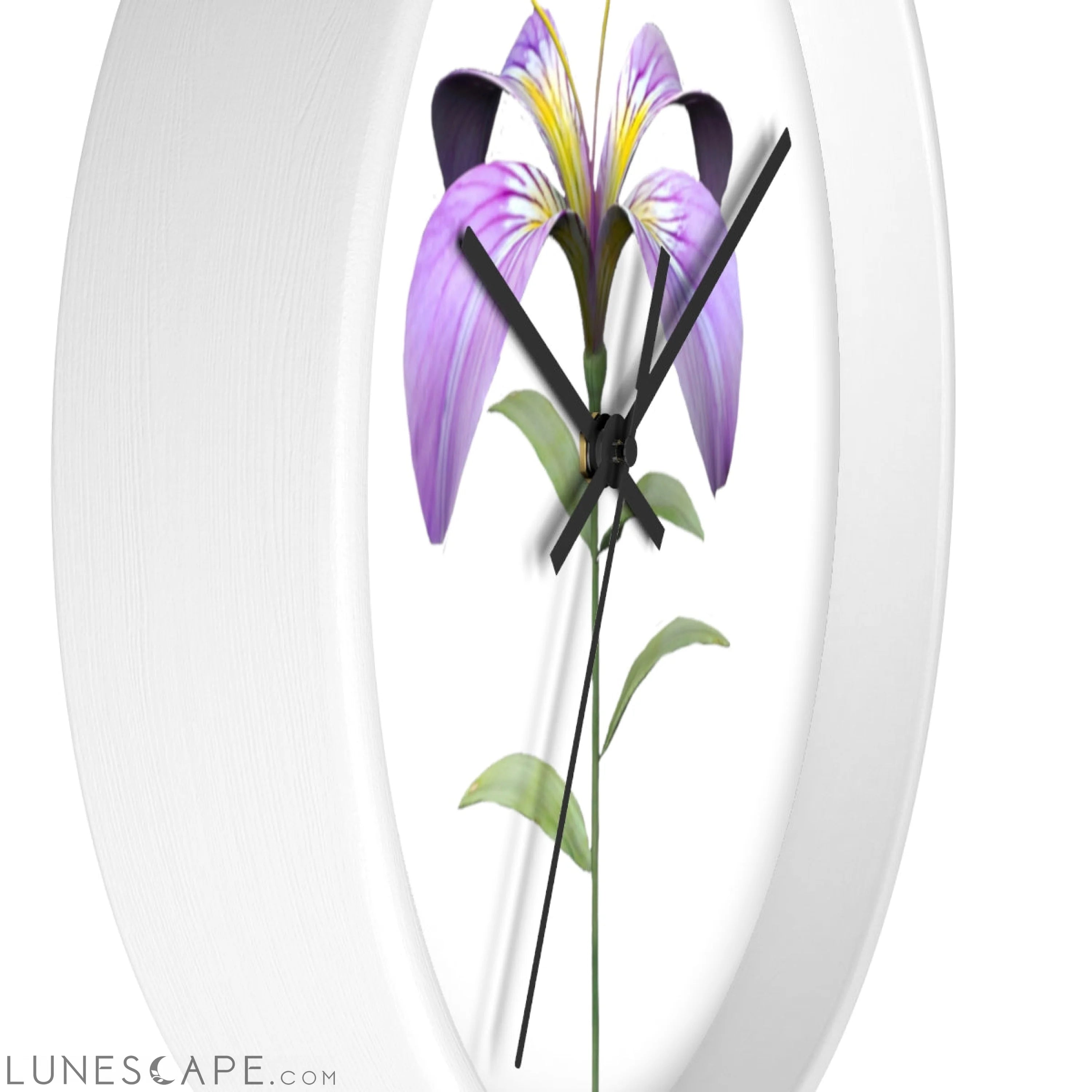 Purple Flower Wall clock LUNESCAPE