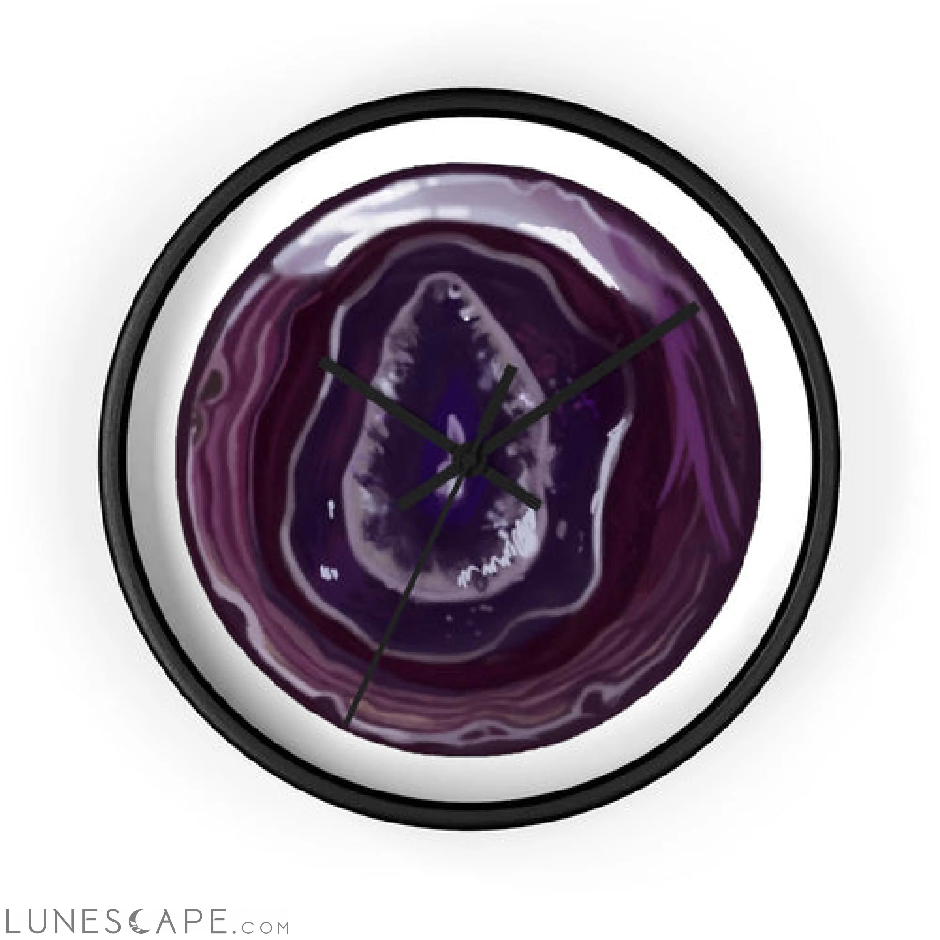 Purple Rock Wall clock LUNESCAPE