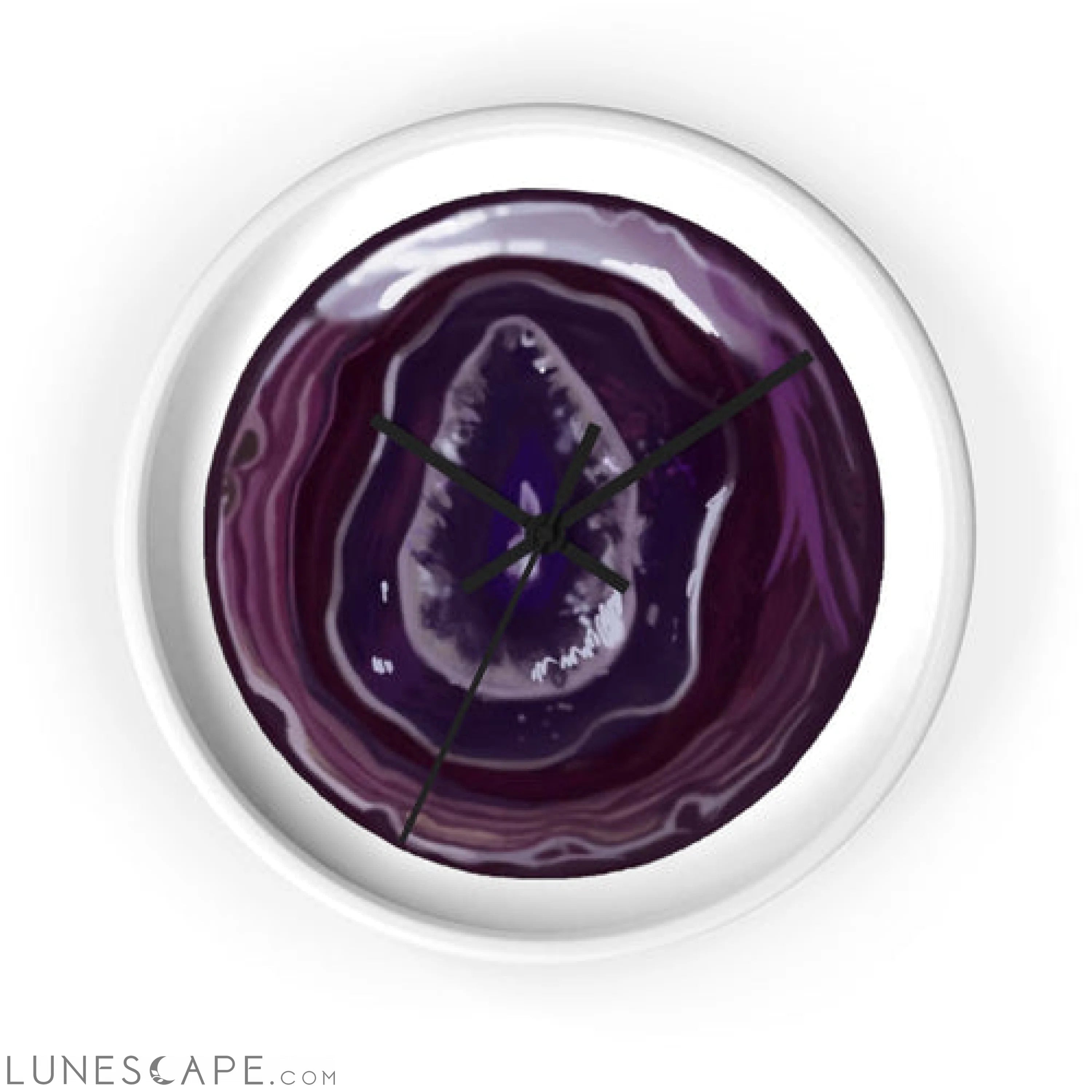 Purple Rock Wall clock LUNESCAPE