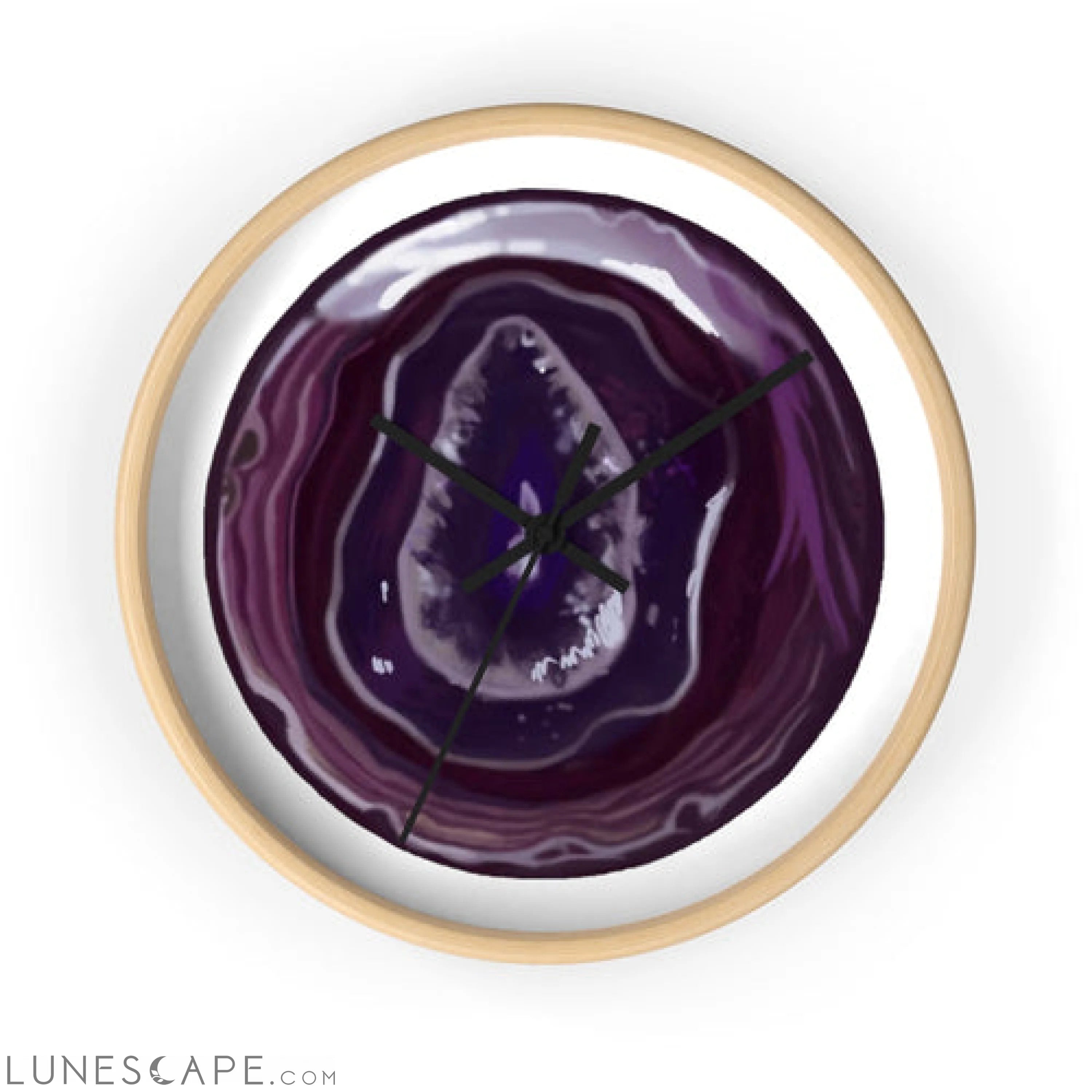 Purple Rock Wall clock LUNESCAPE