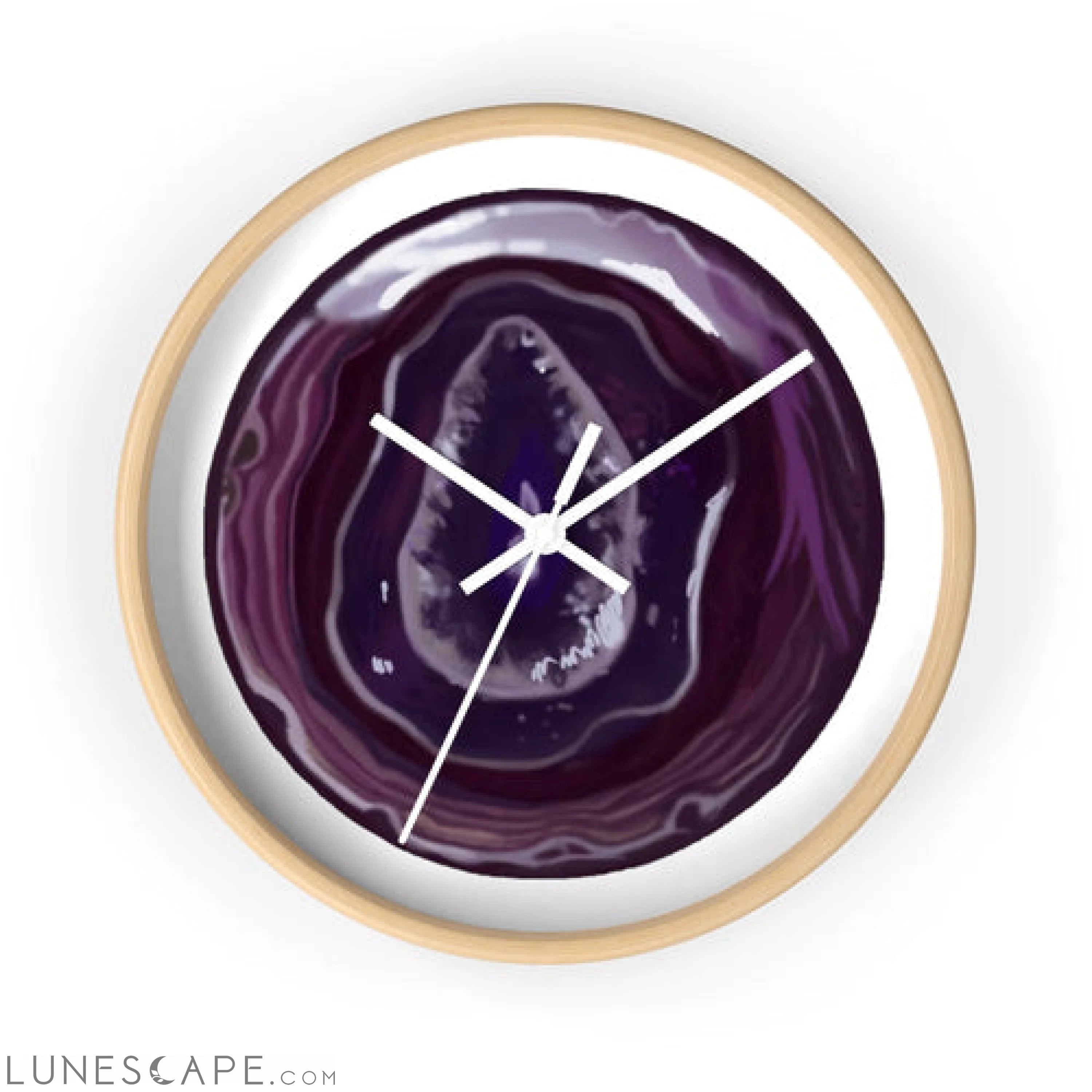 Purple Rock Wall clock LUNESCAPE