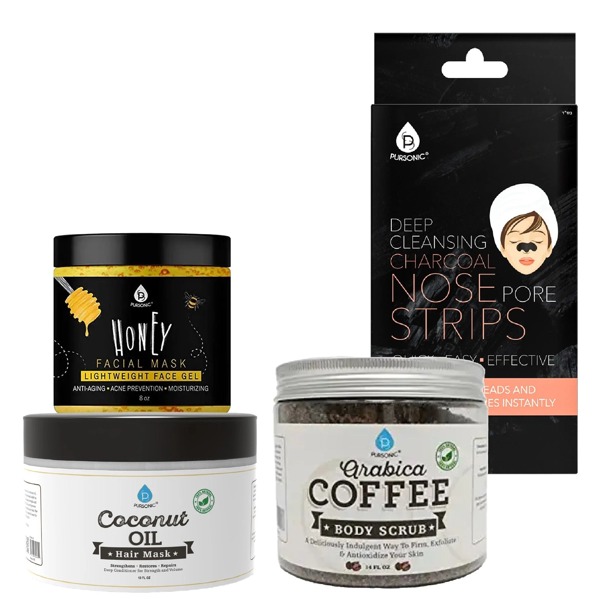 Pursonic Pamper & Glow Gift Bundle (6 pack Deep Cleansing Charcoal LUNESCAPE