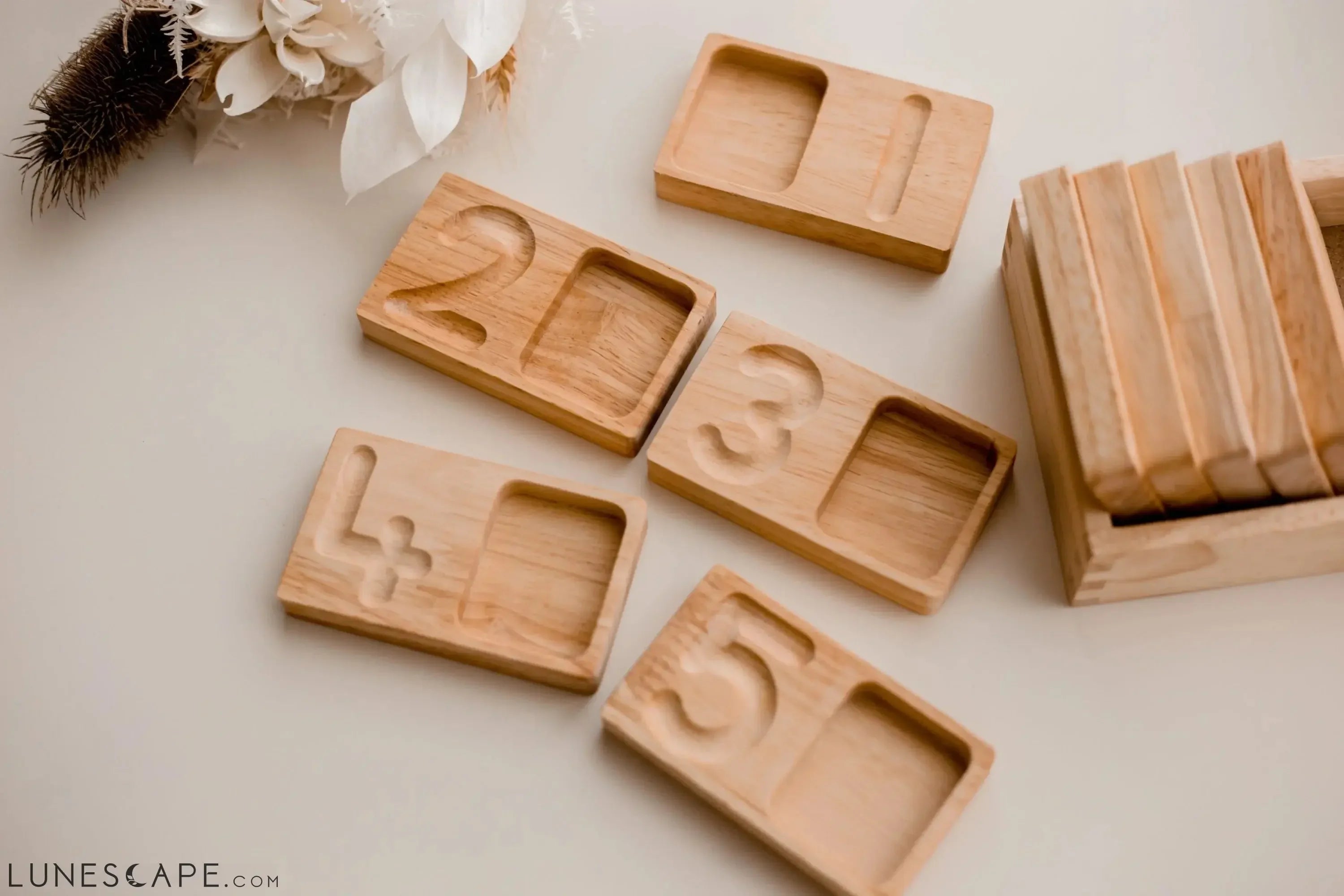 QToys Australia Counting and writing tray LUNESCAPE